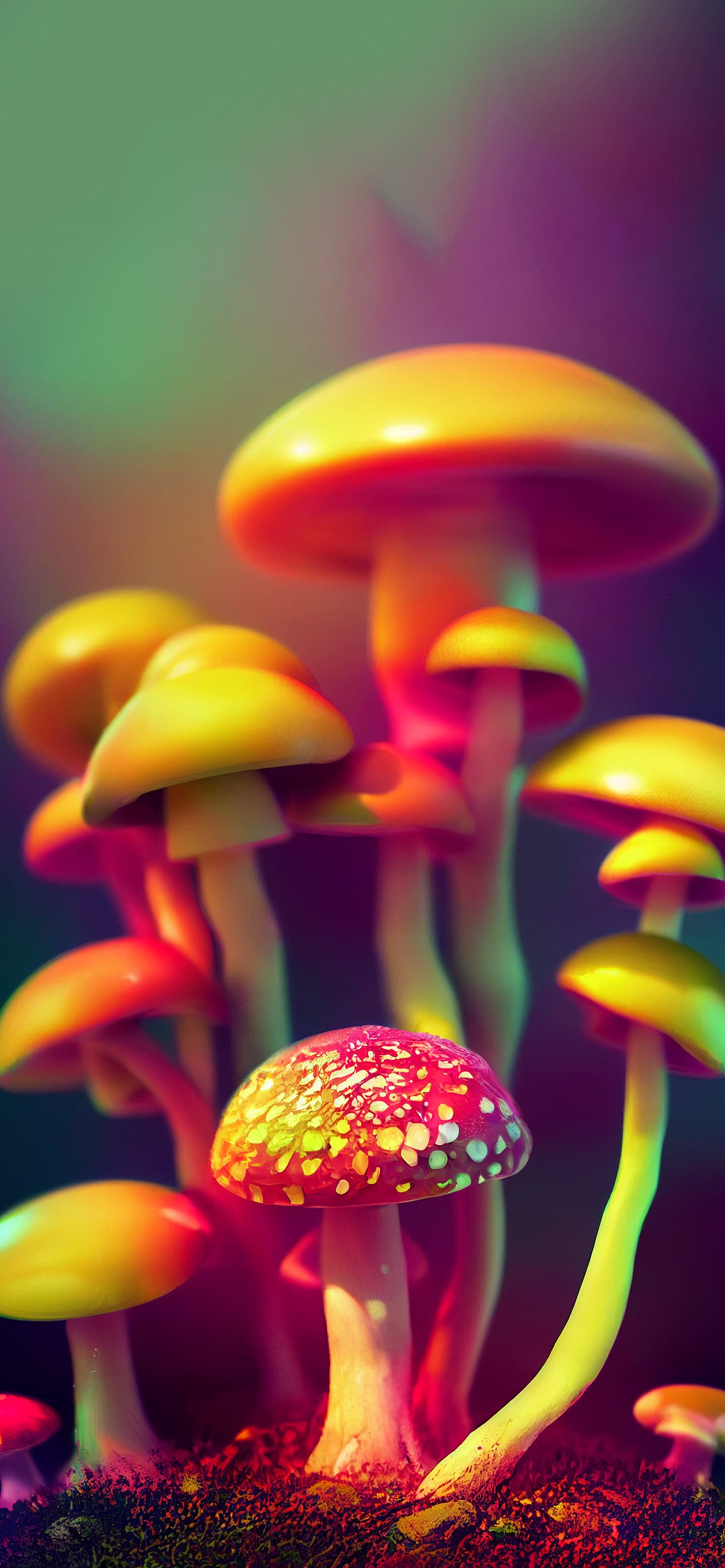 Psychedelic Mushrooms - free phone wallpaper