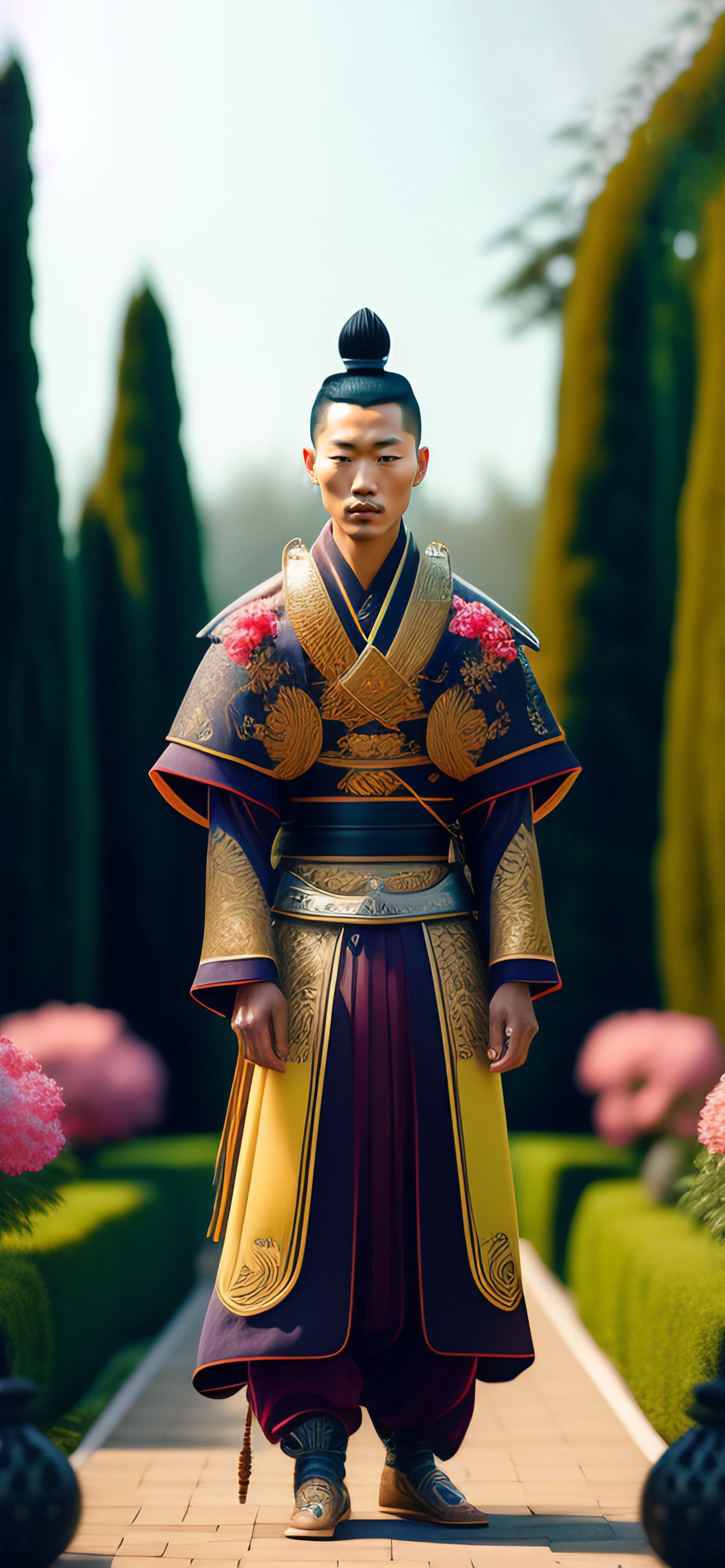 Hanfu Garden Stroll - free phone wallpaper