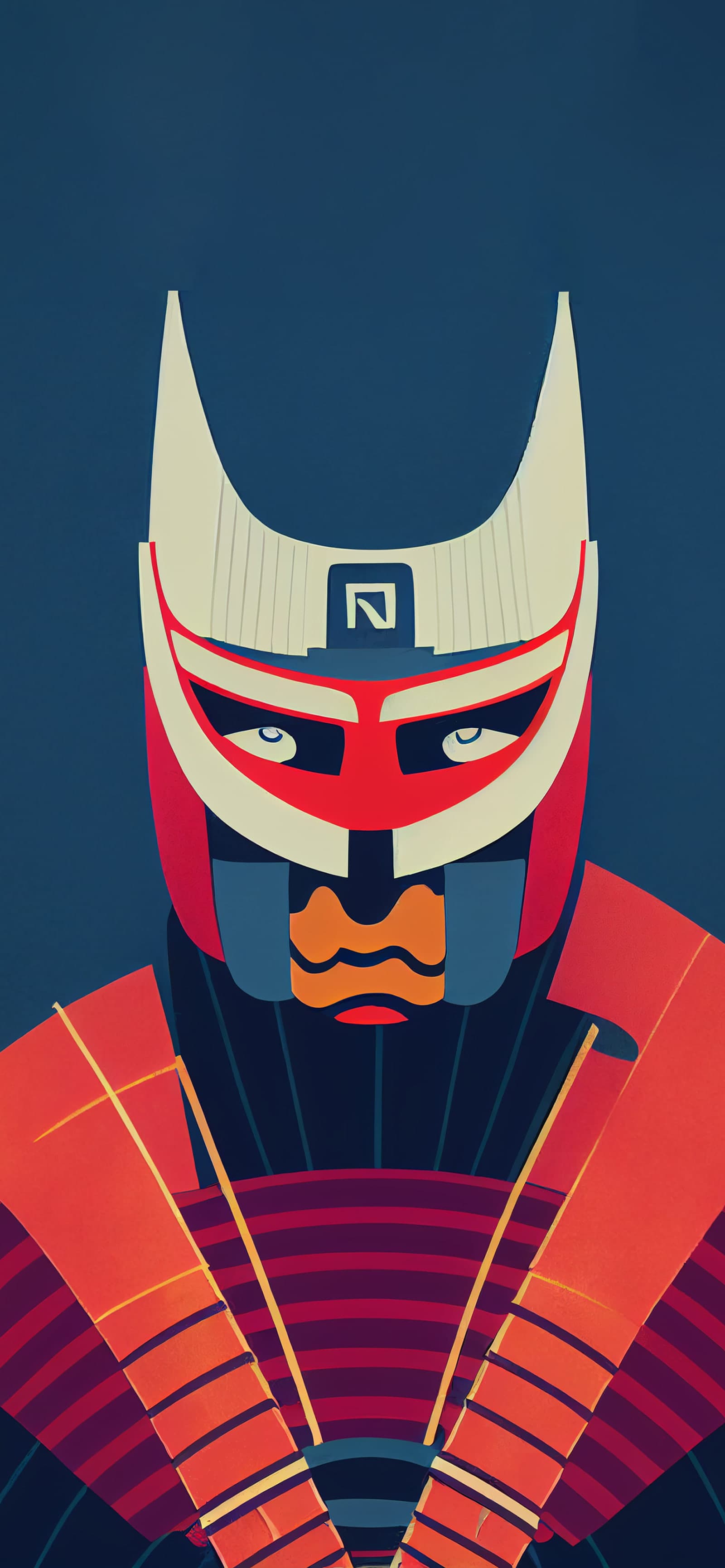 Cyberpunk Samurai Portrait - free phone wallpaper