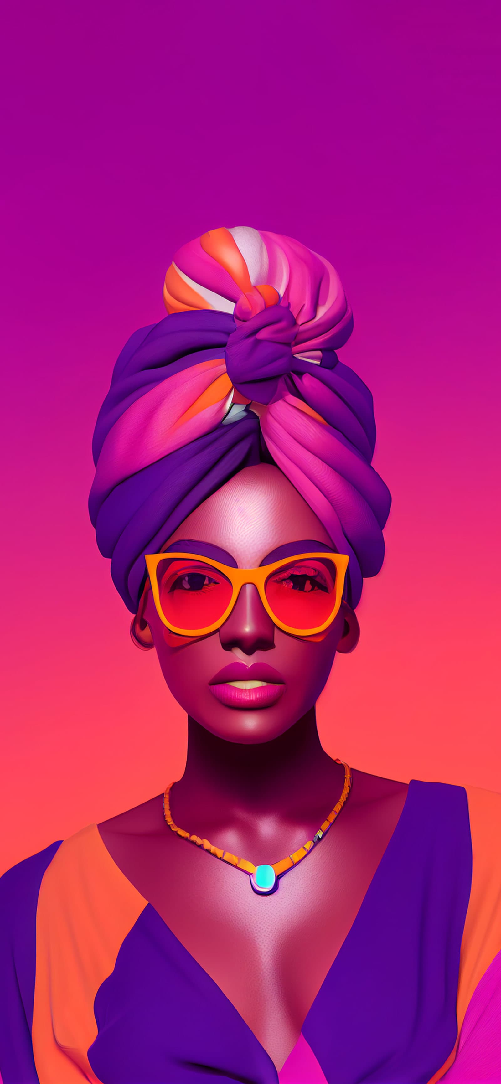 Radiant Purple Portrait - free phone wallpaper