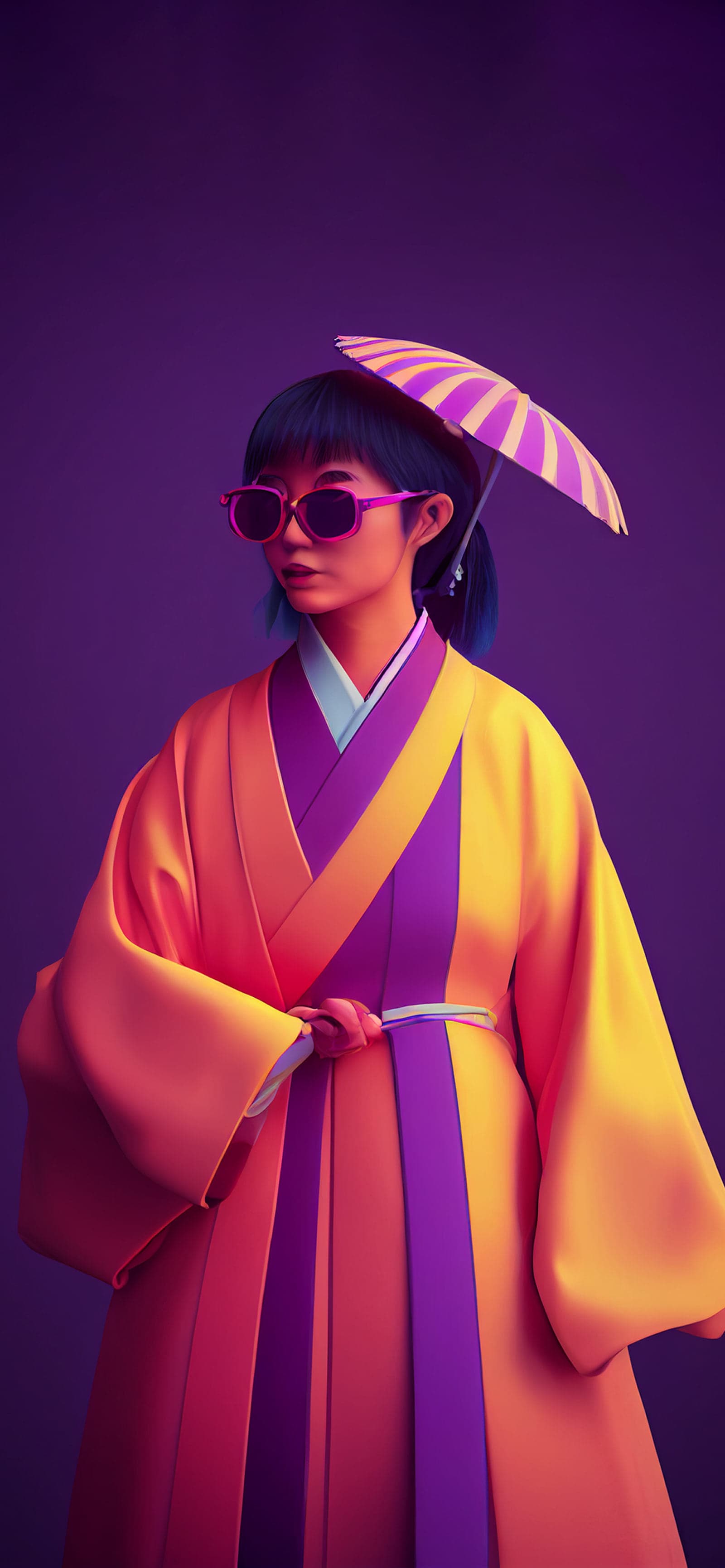 Kimono Pop - free phone wallpaper