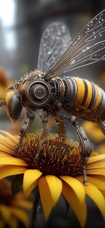 Mechanical Bee - free phone wallpaper download