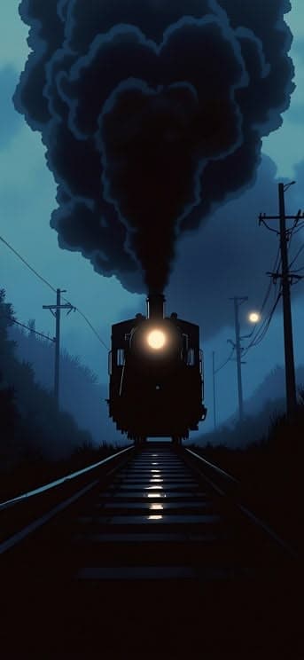 Train in Shadows - free phone wallpaper download