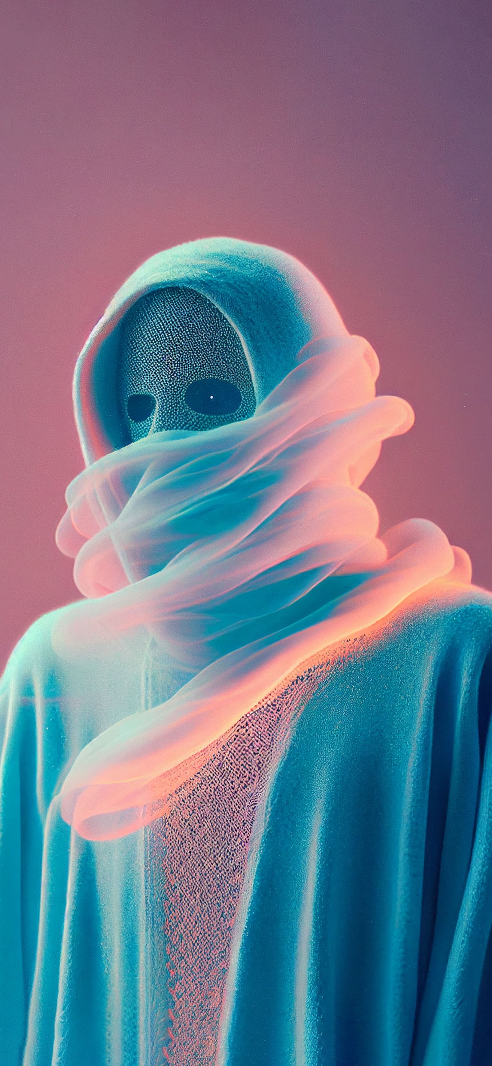 Ethereal Hooded Figure - free phone wallpaper