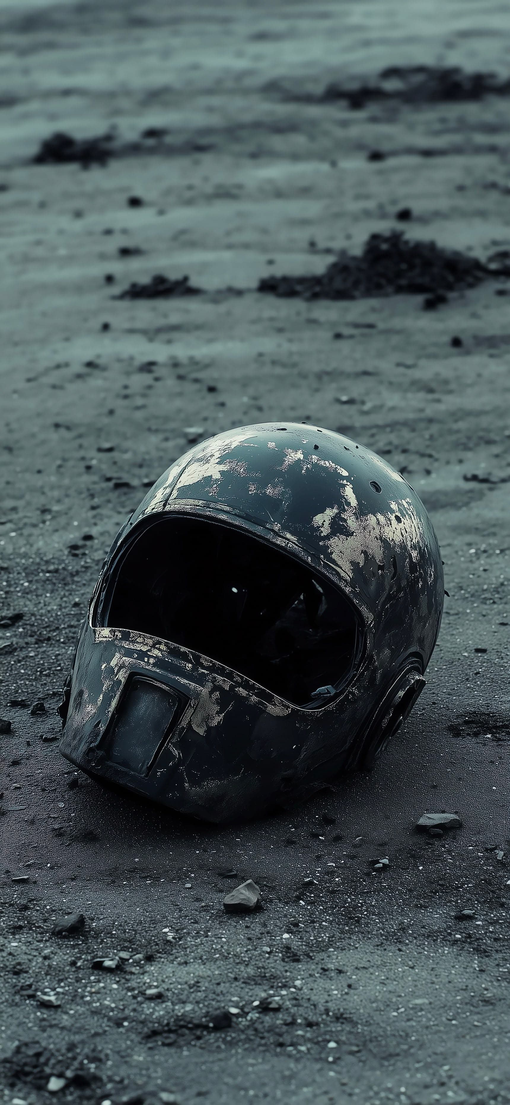 Helmet on sand 2 - free phone wallpaper