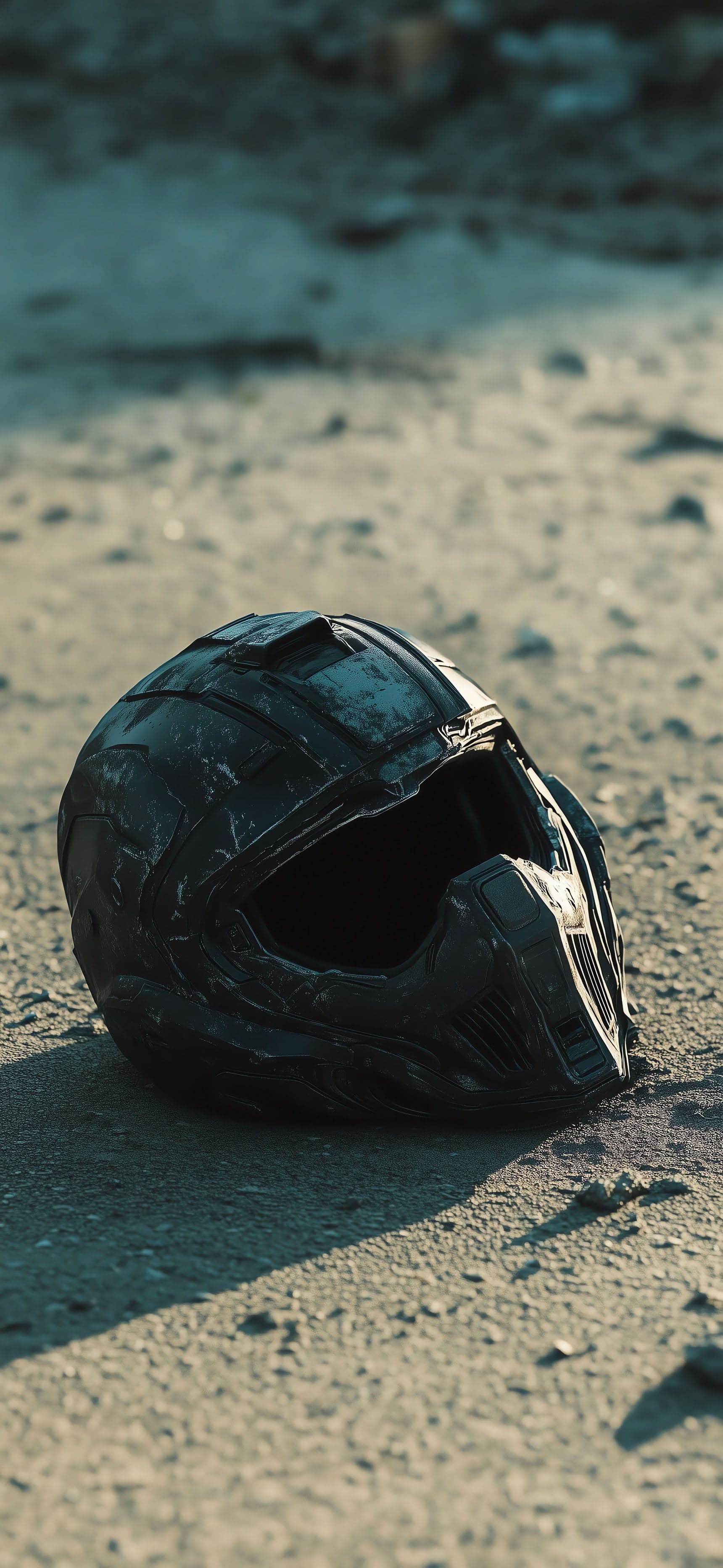 Helmet on sand 3 - free phone wallpaper