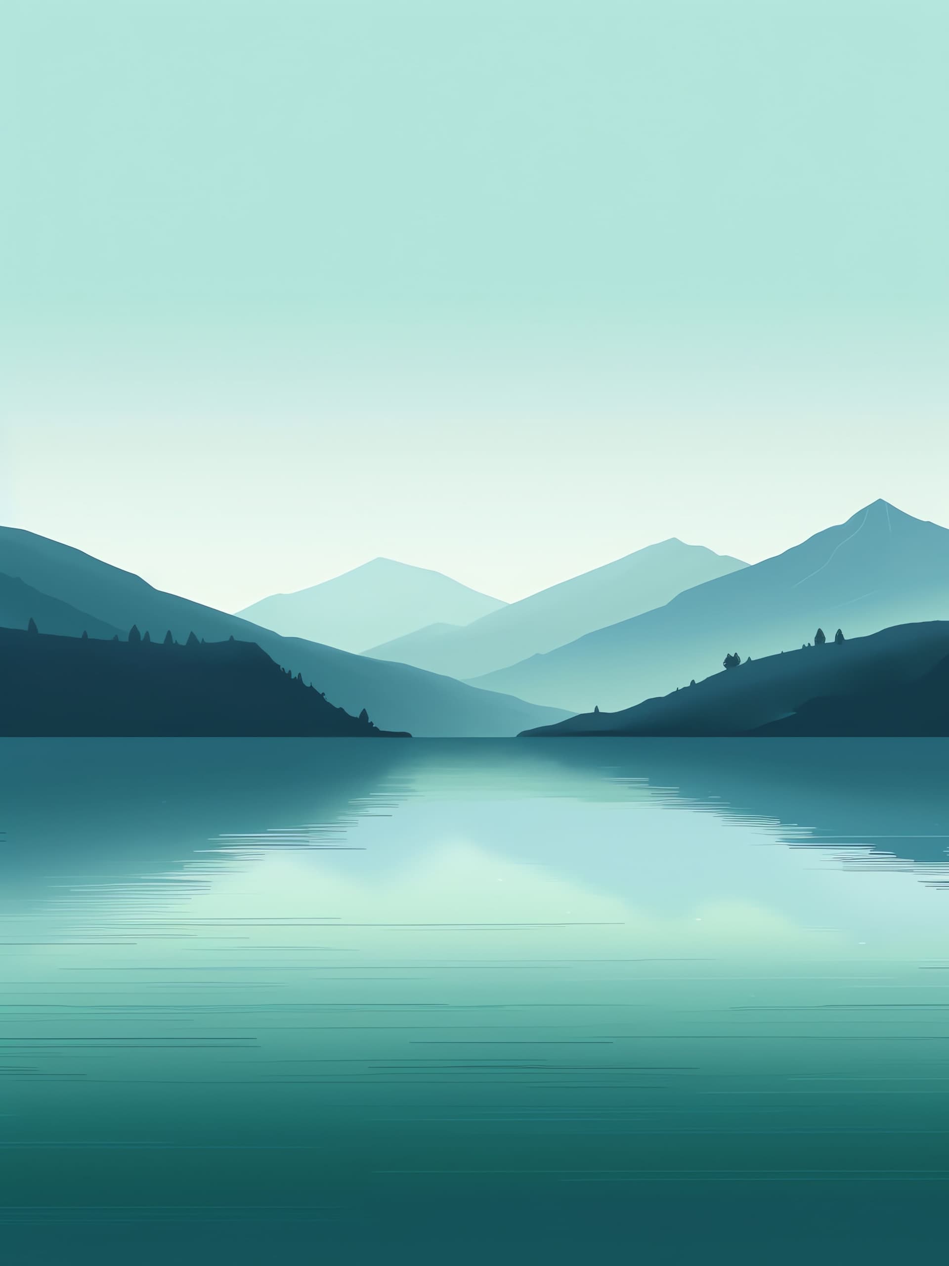 Tranquil Lake Reflection - free phone wallpaper