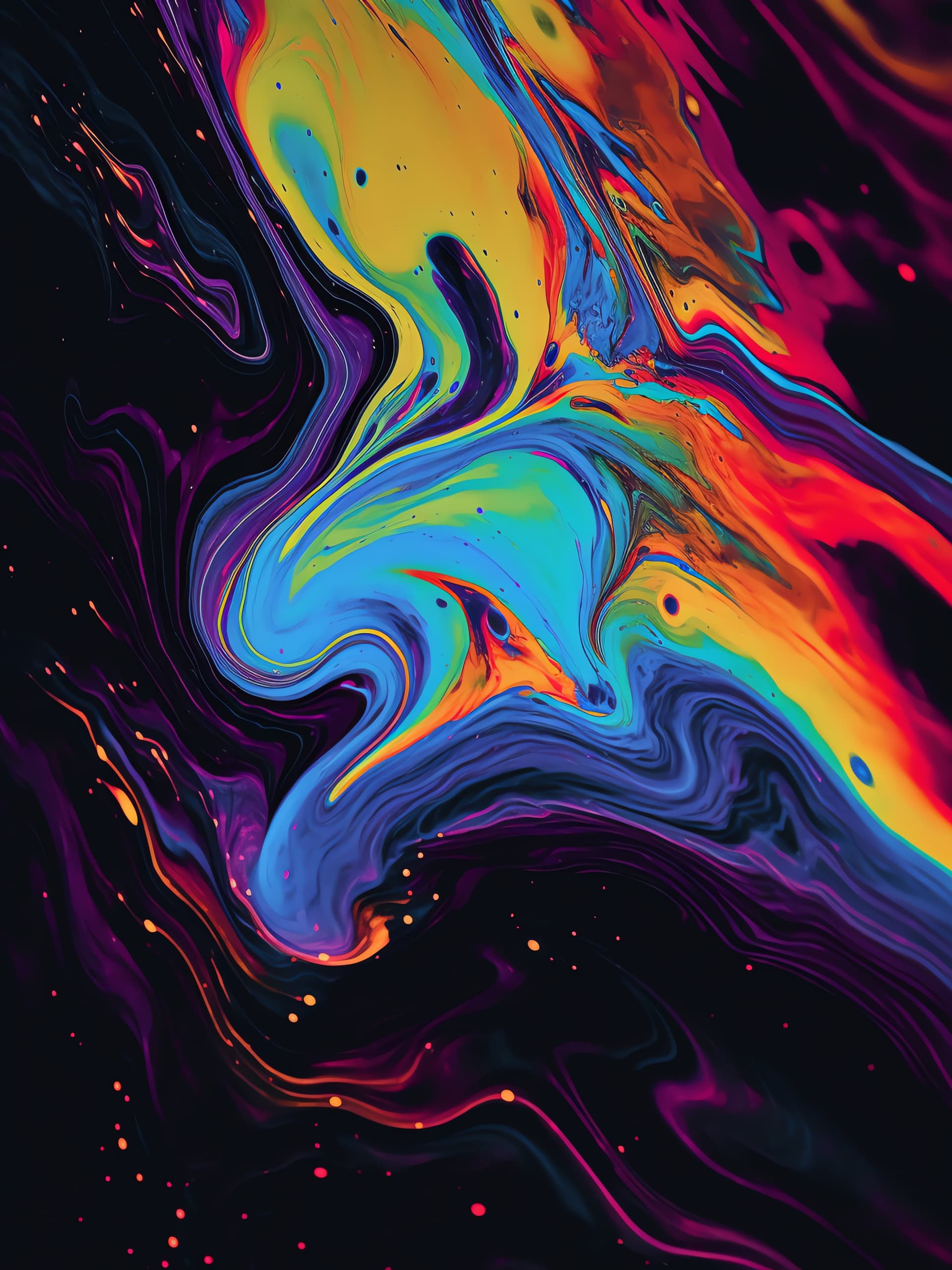 Colorful Liquid Swirl - free phone wallpaper