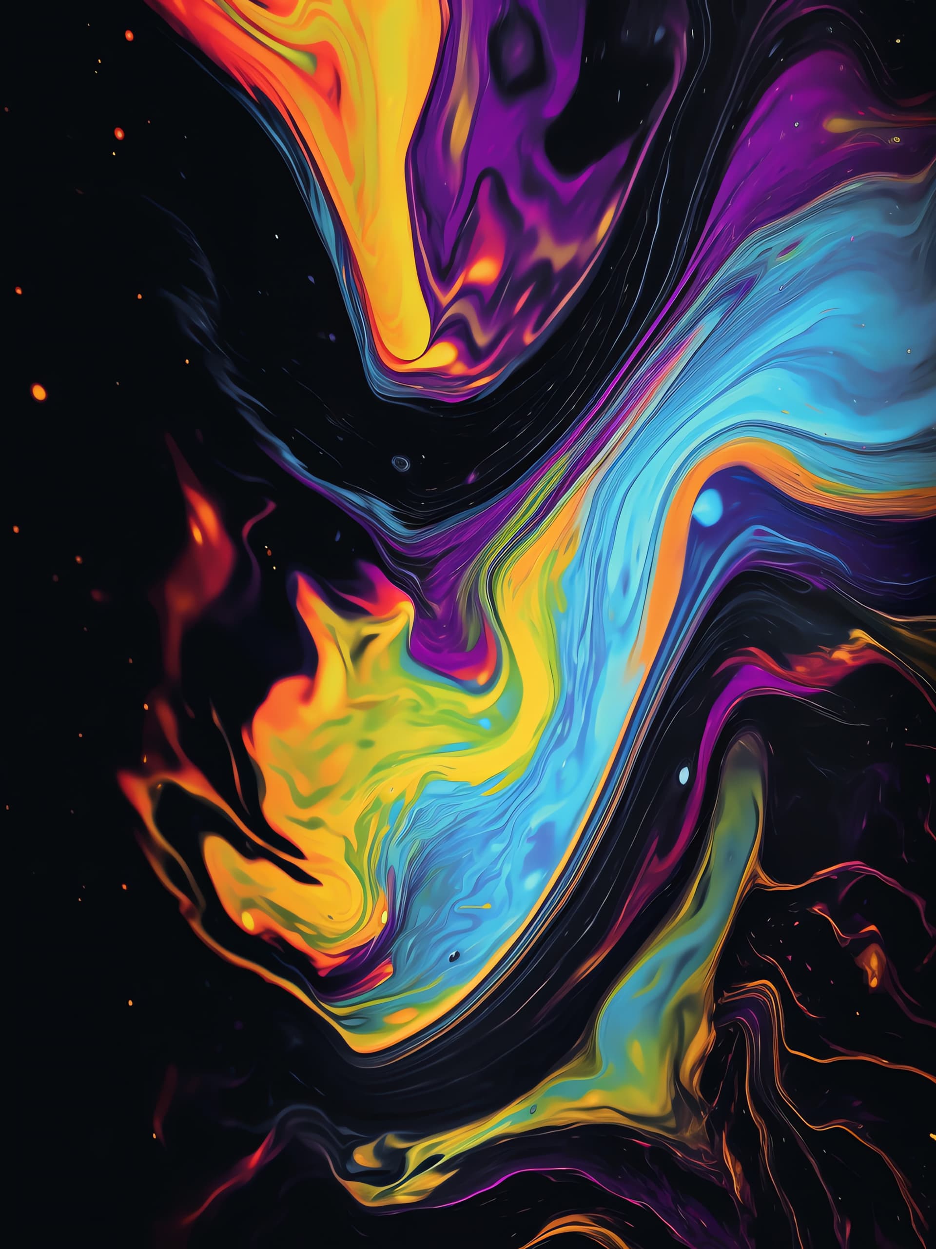 Colorful Liquid Swirl - free phone wallpaper