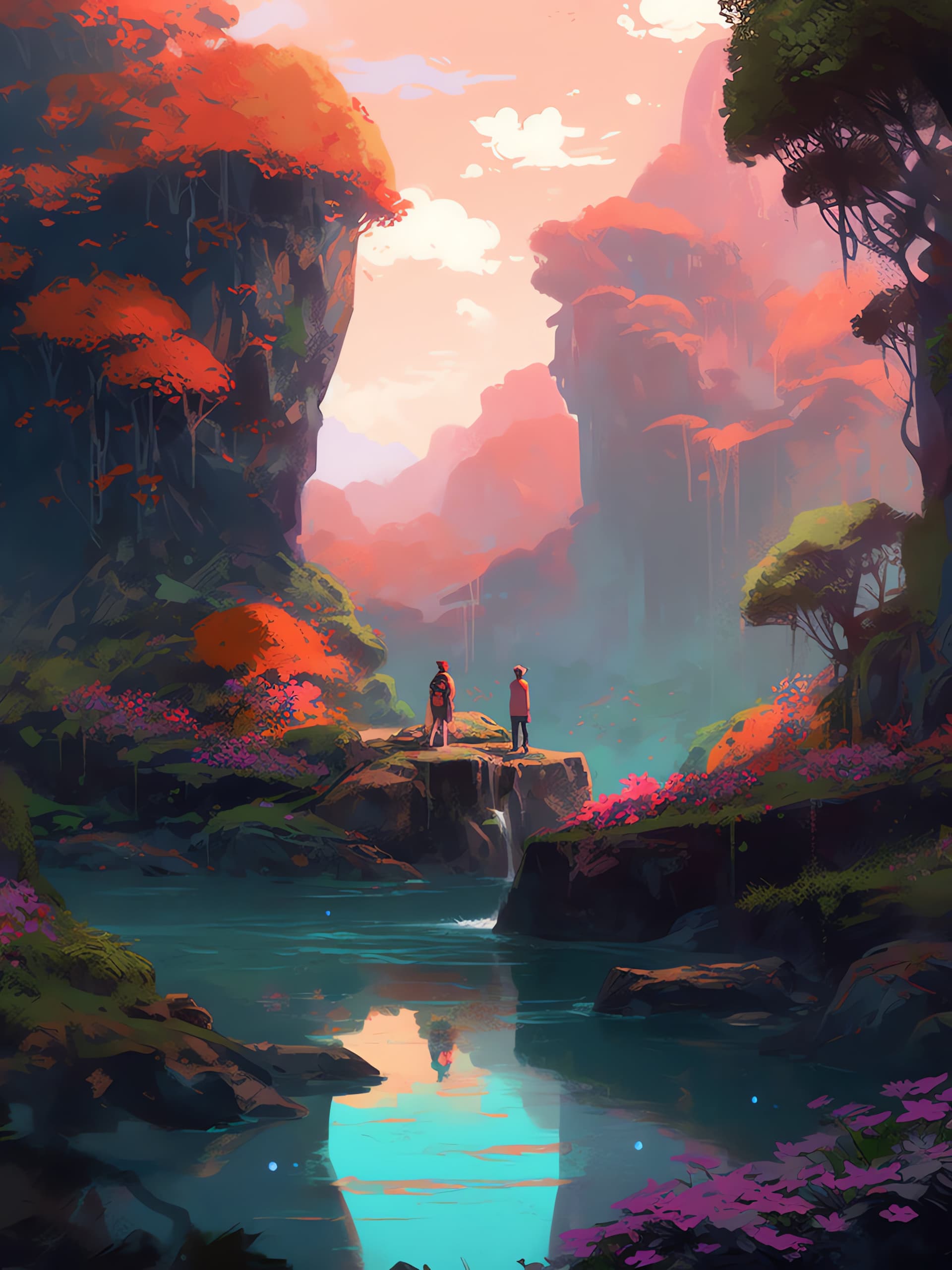 Autumnal Valley Vista - free phone wallpaper