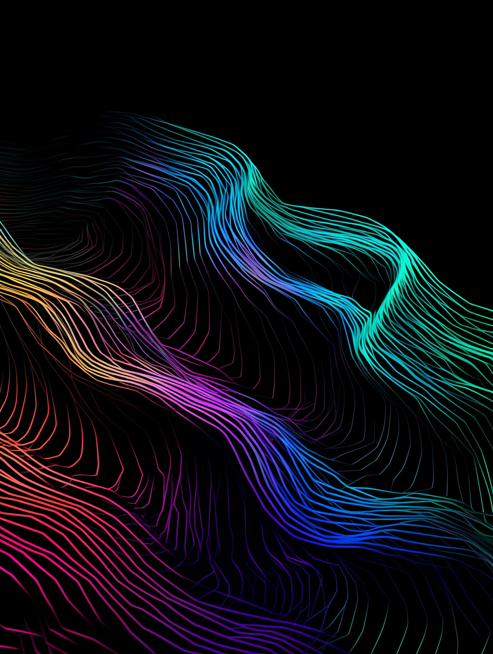 Vibrant Line Art - free phone wallpaper