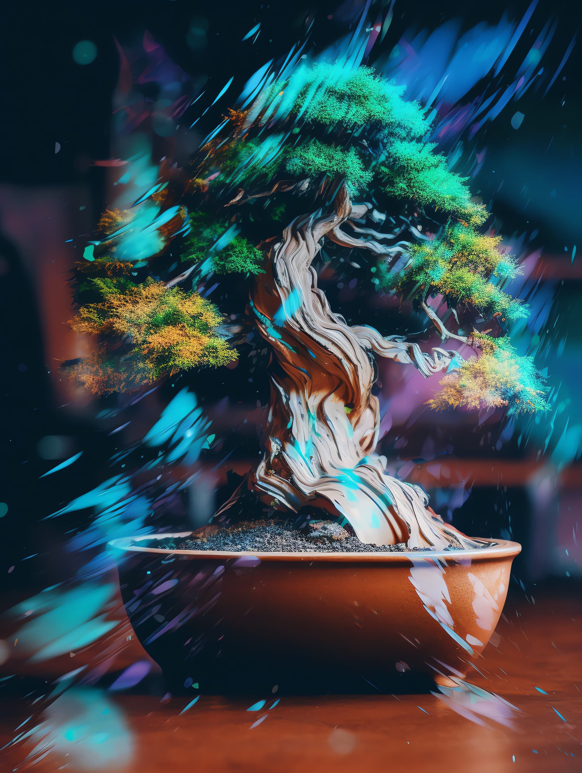 Bonsai Aura - free phone wallpaper