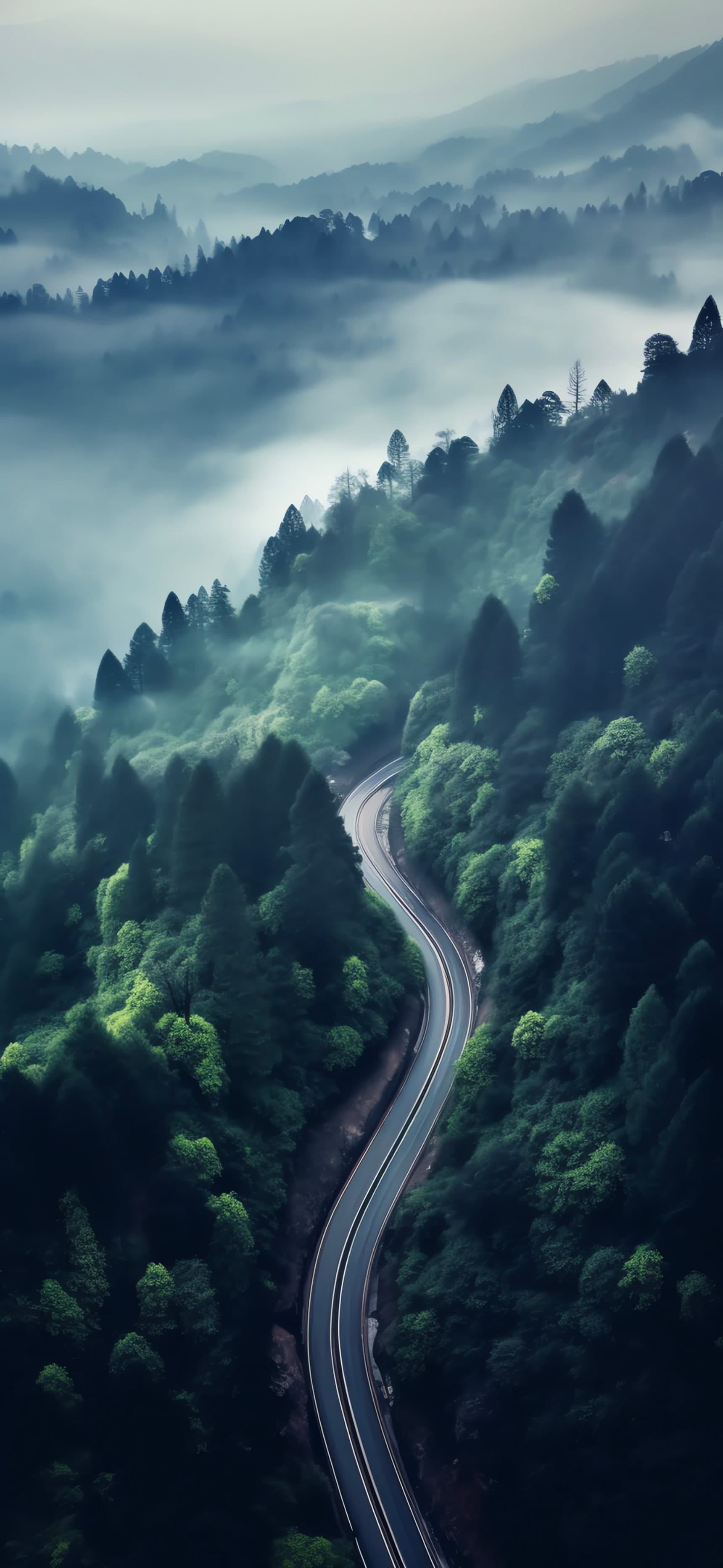 Mountain Road Serenity - free phone wallpaper