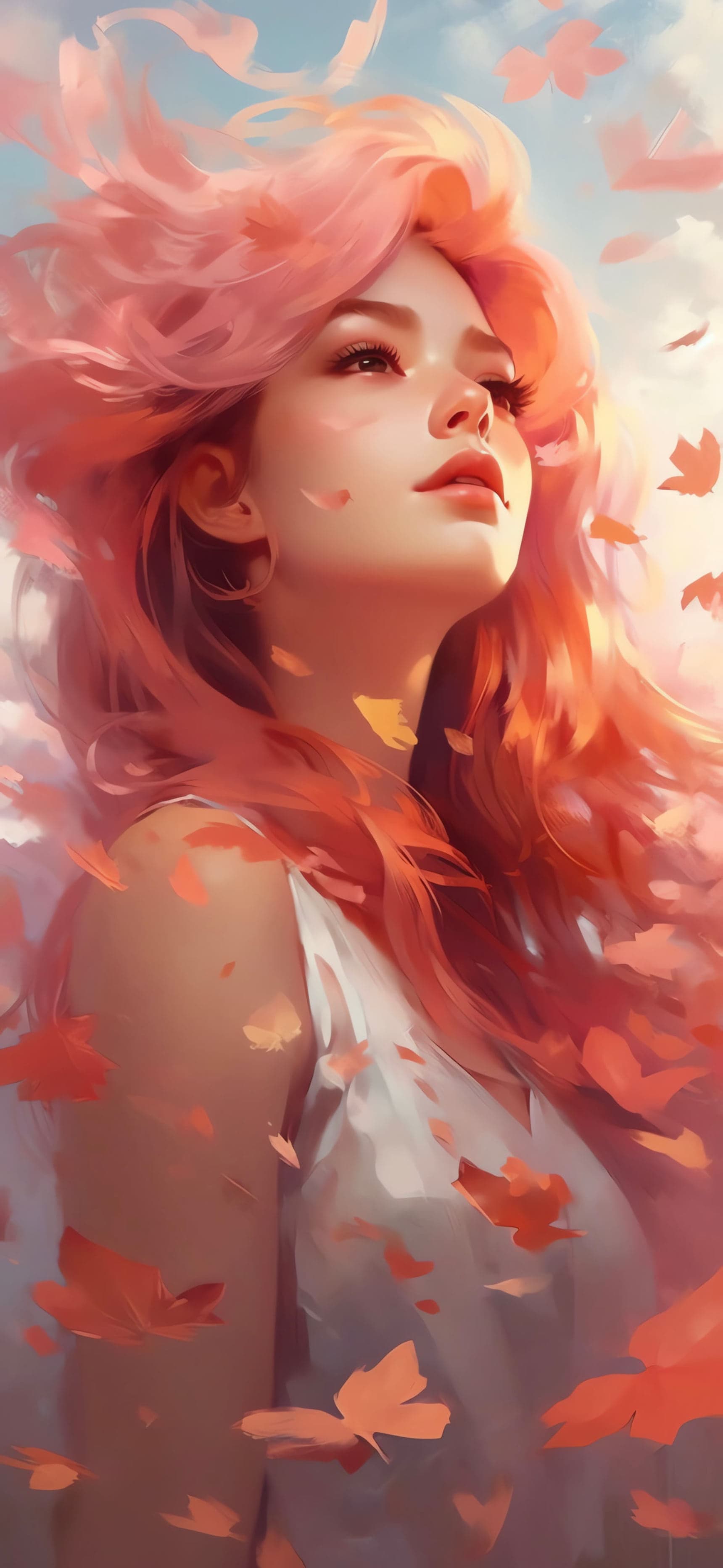 Autumnal Beauty Portrait - free phone wallpaper