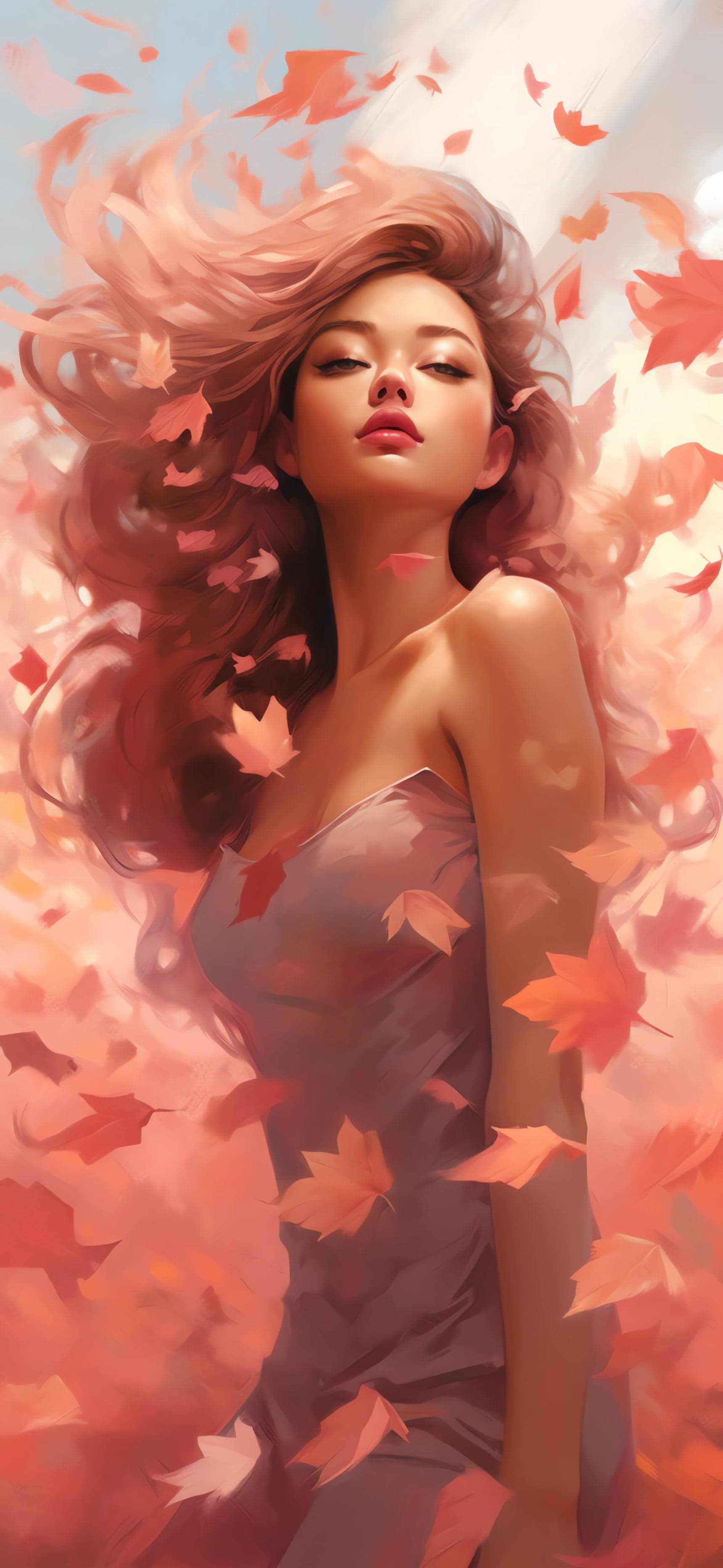 Autumnal Beauty Portrait - free phone wallpaper