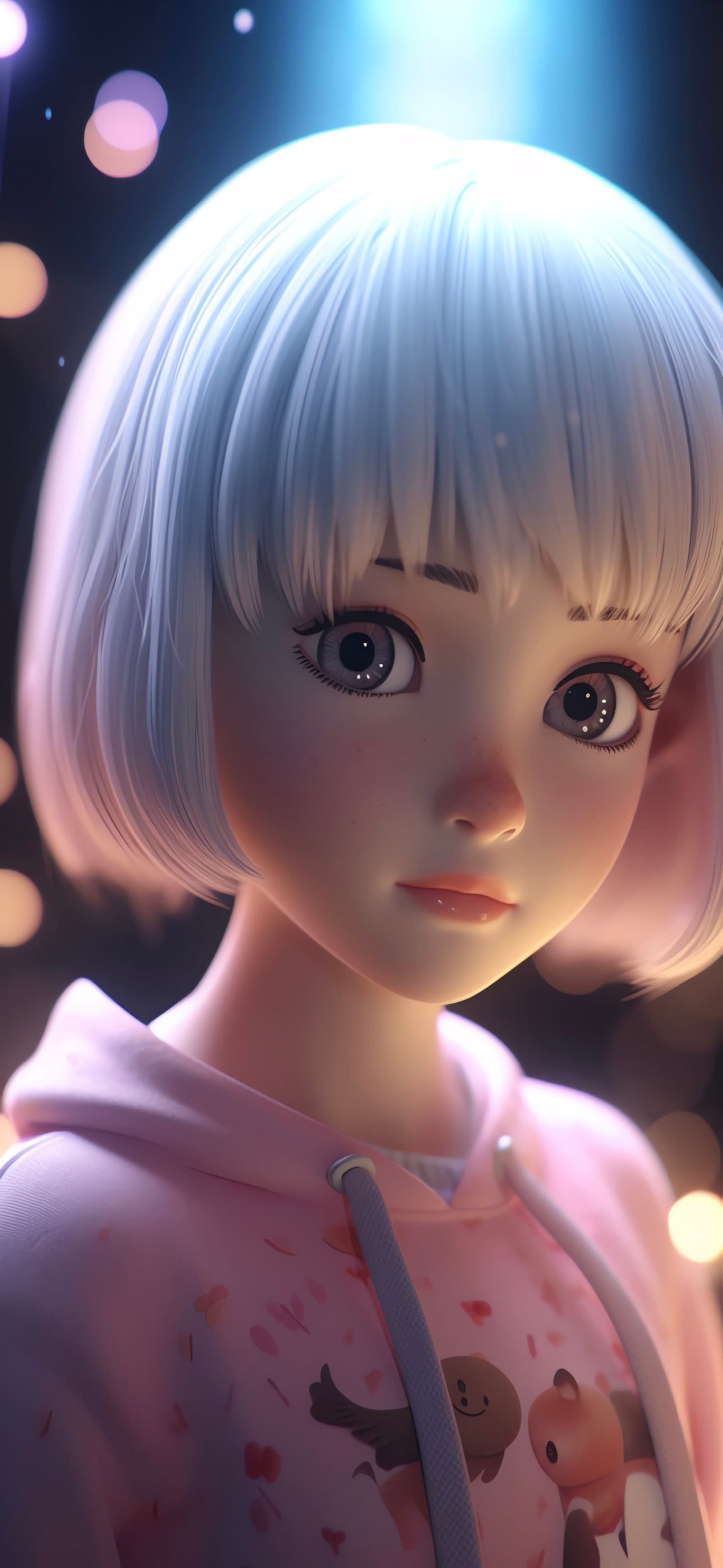 Anime Girl Portrait - free phone wallpaper