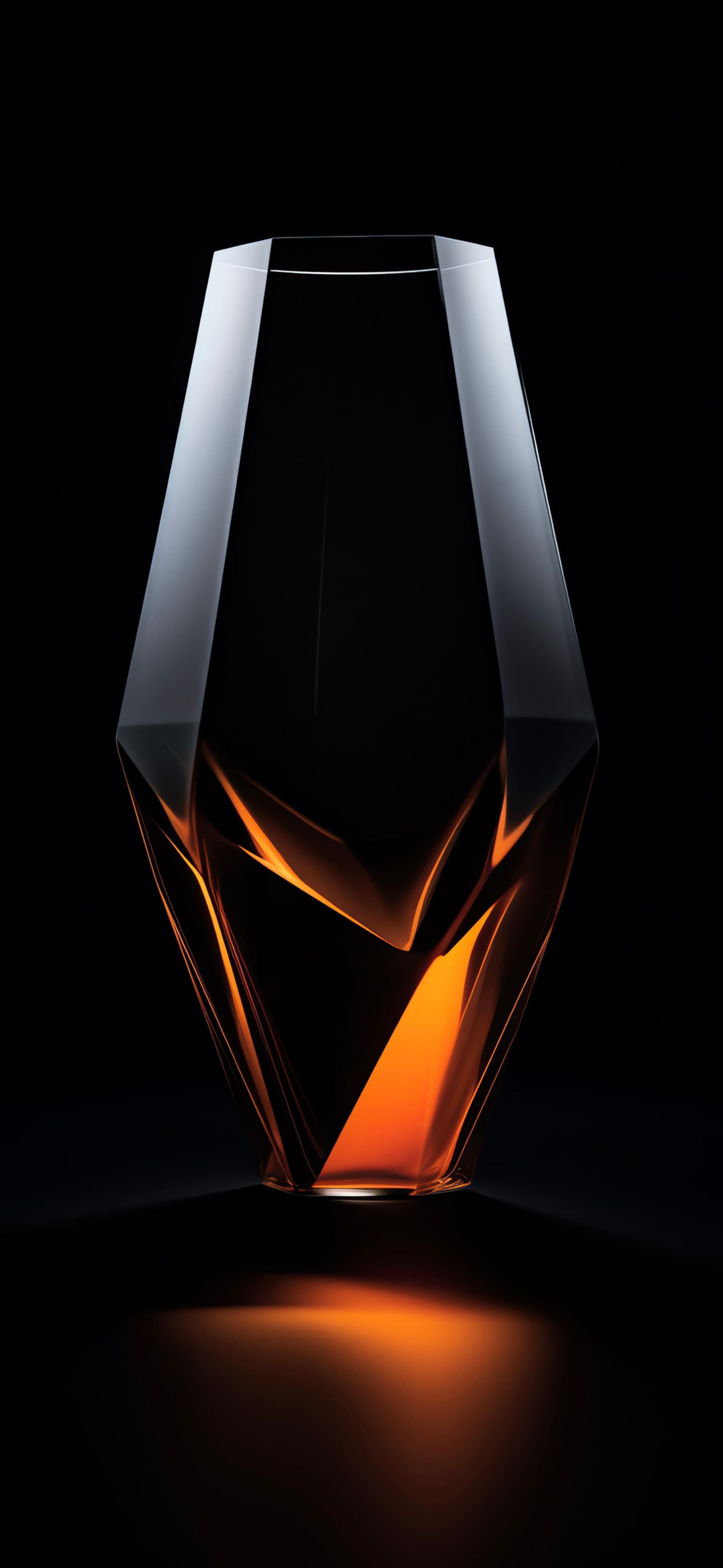 Amber Glass Glow - free phone wallpaper