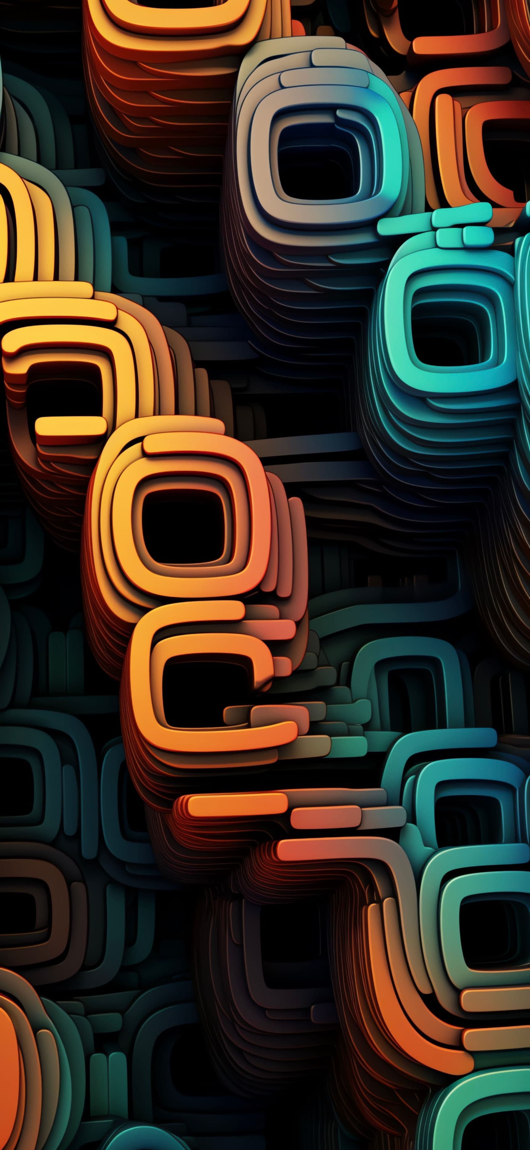 Retro Pattern Flow - free phone wallpaper