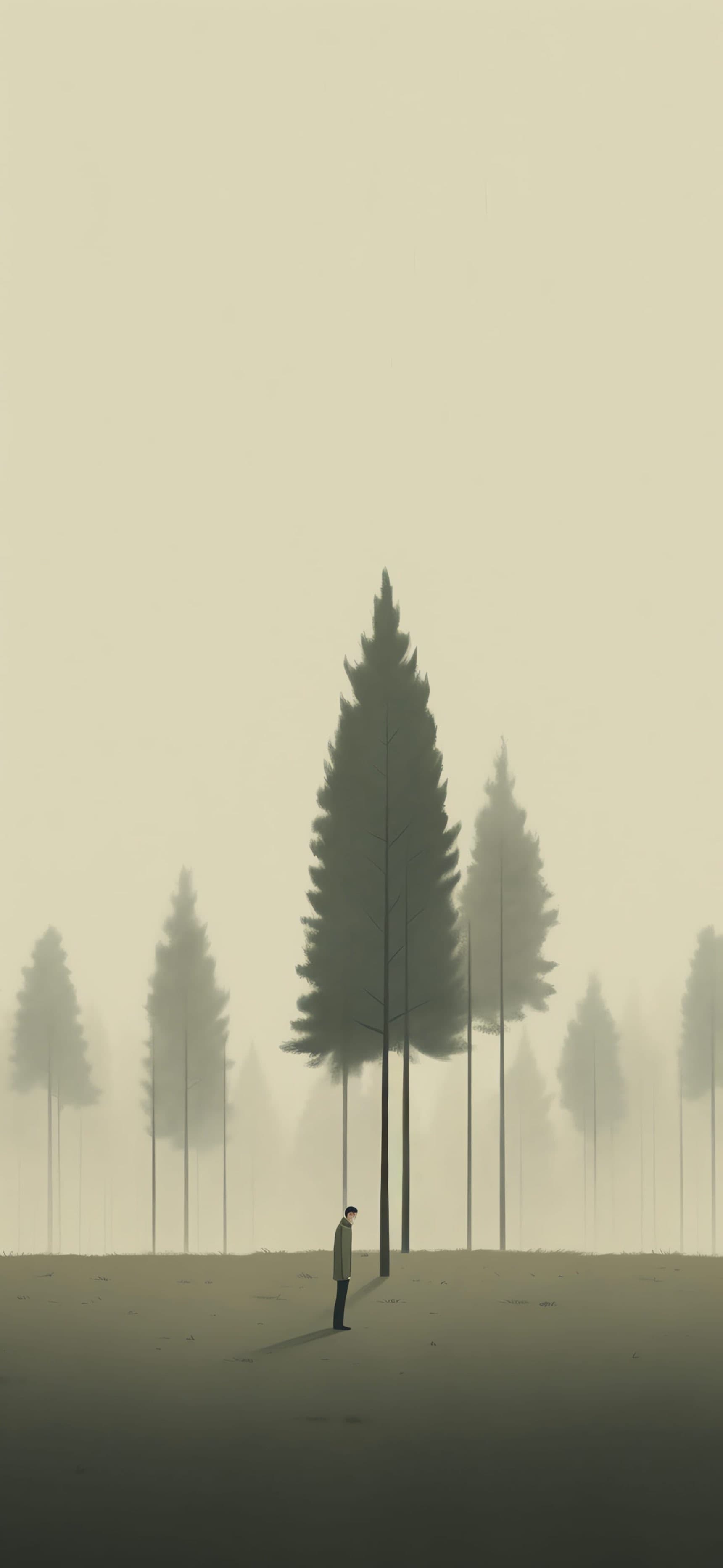 Solitary Figure - free phone wallpaper