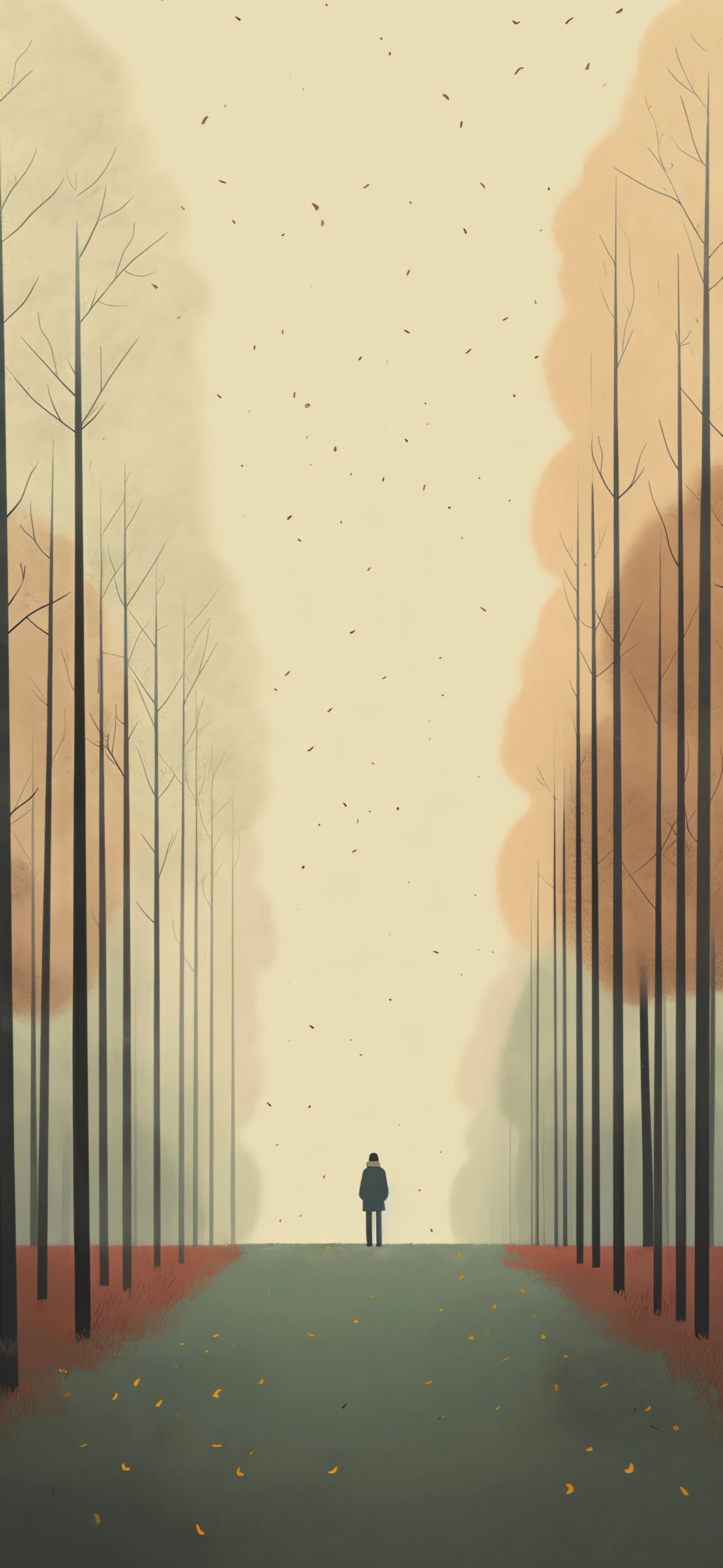 Autumnal Solitude - free phone wallpaper