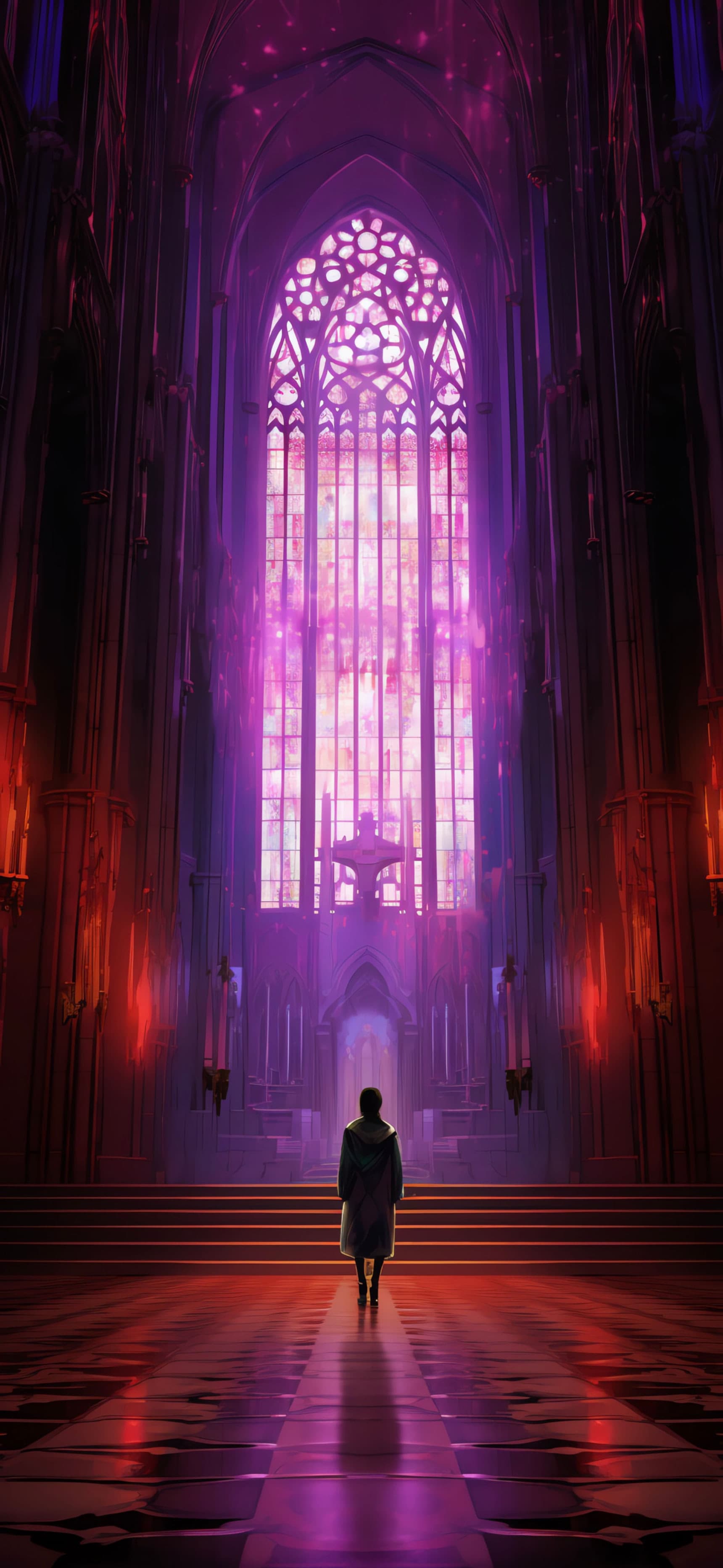Gothic Purple Sanctuary - free phone wallpaper
