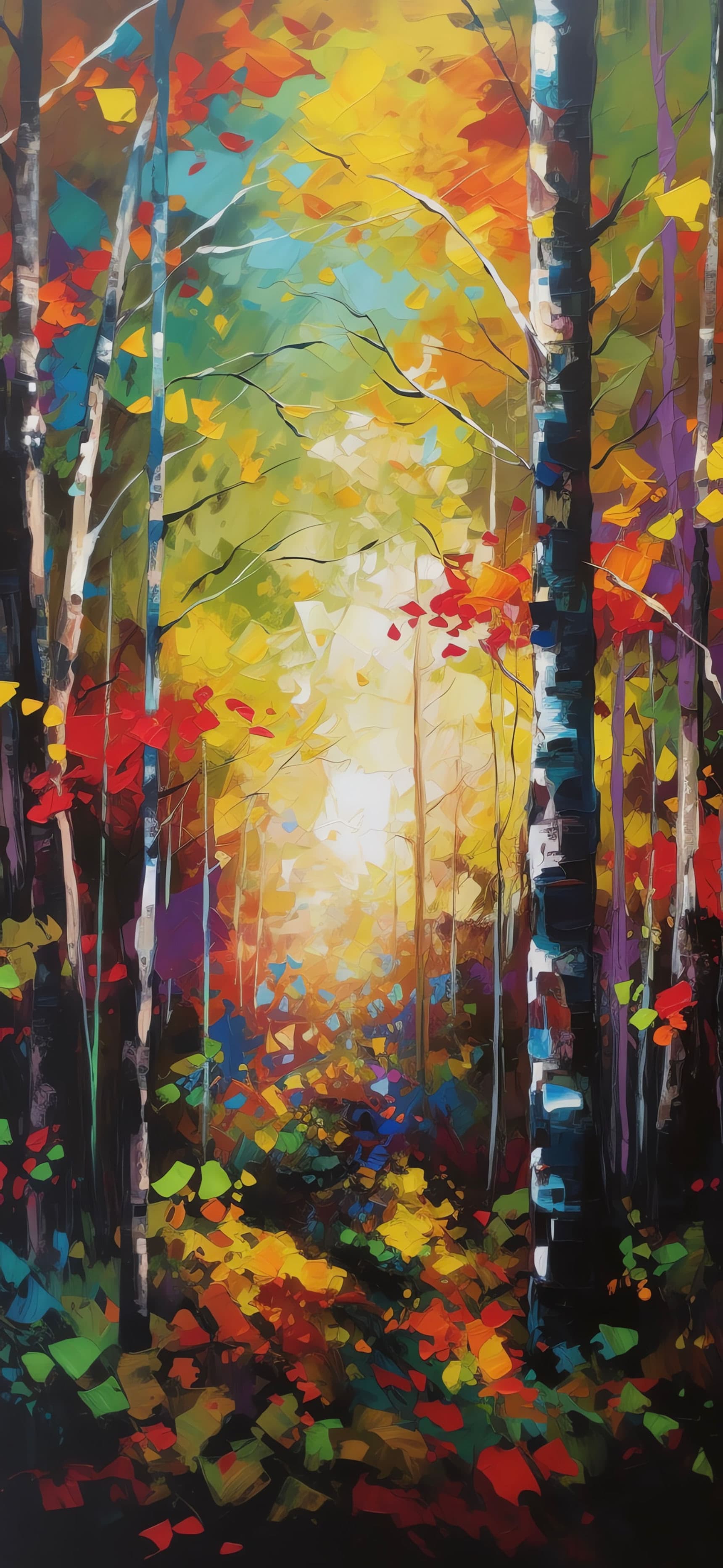 Autumnal Impressionism - free phone wallpaper