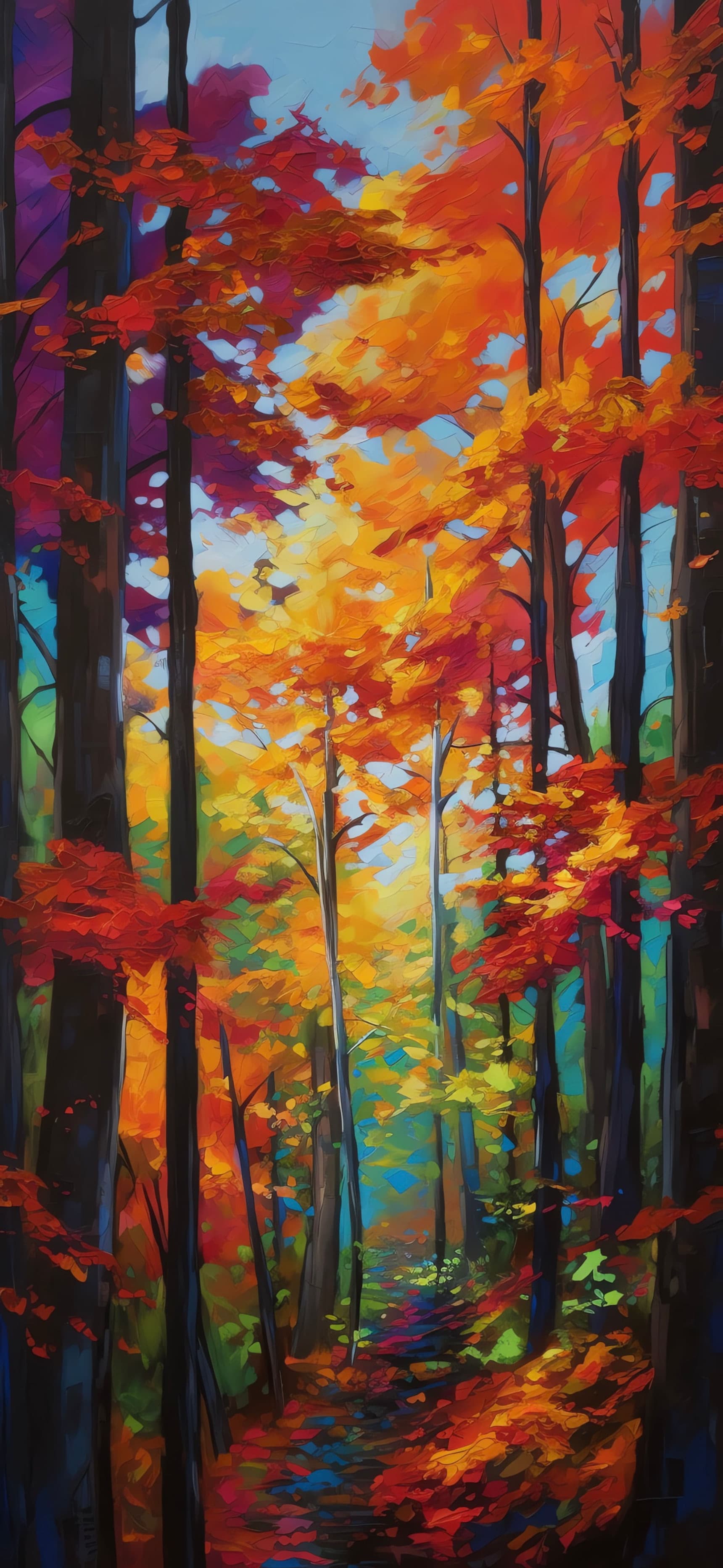 Autumnal Forest - free phone wallpaper