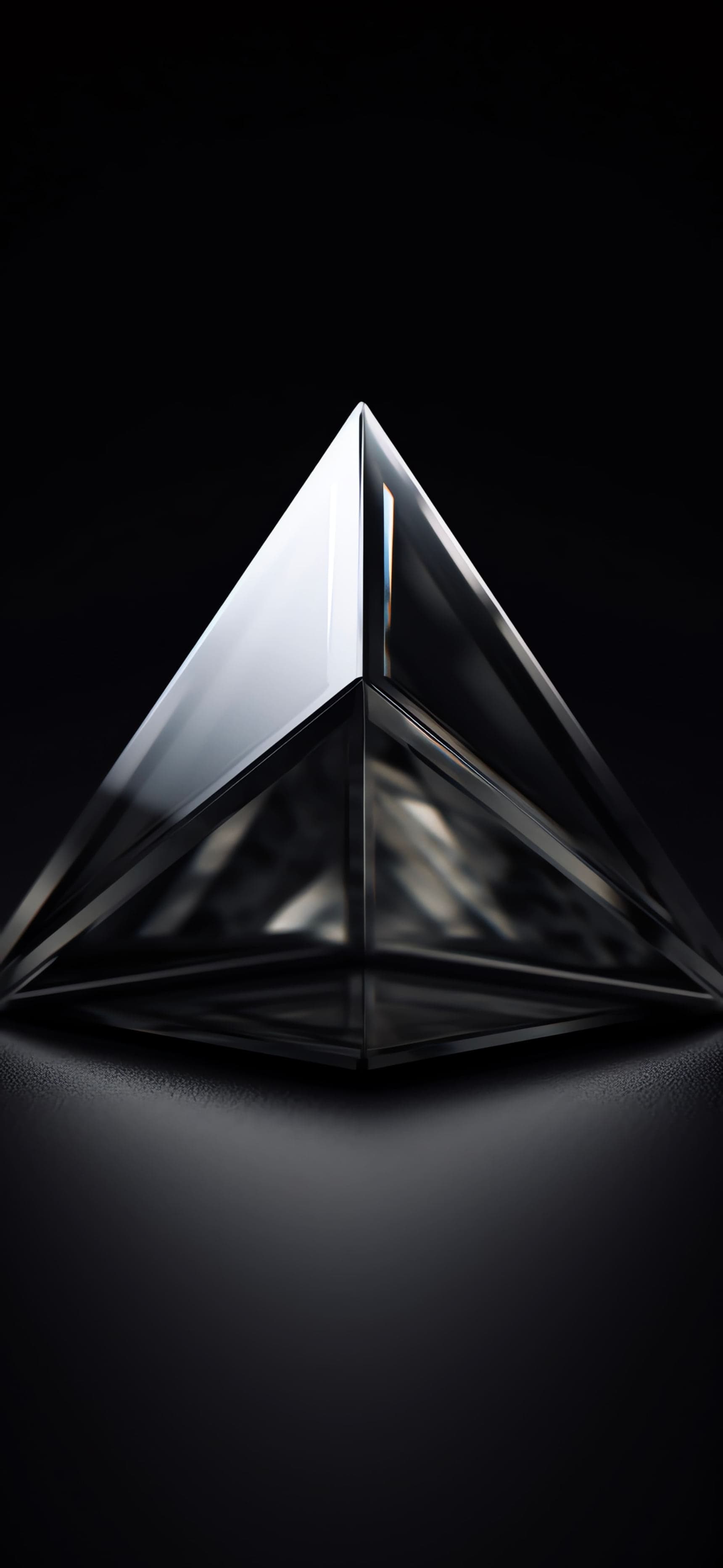 Crystal Pyramid Dark - free phone wallpaper