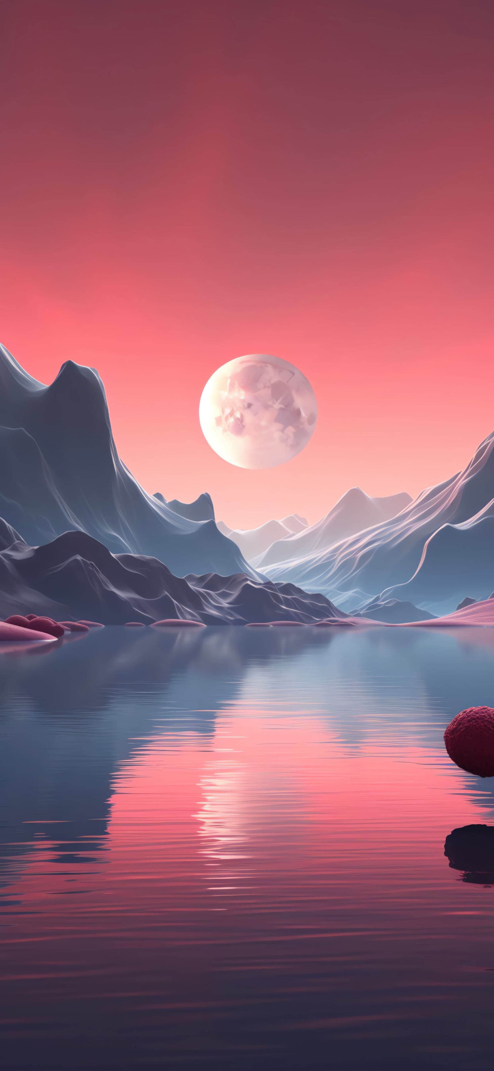 Lunar Serenity - free phone wallpaper