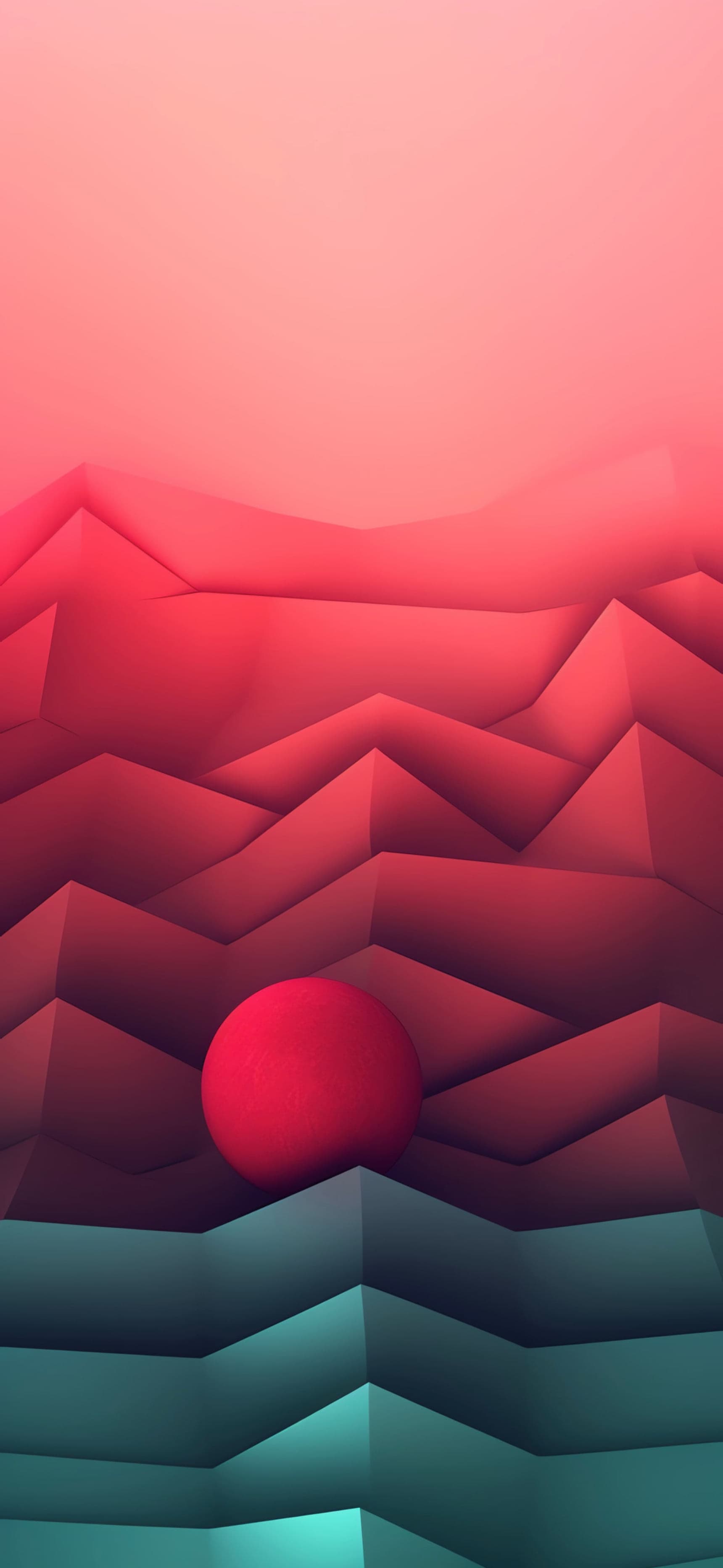 Geometric Landscape - free phone wallpaper