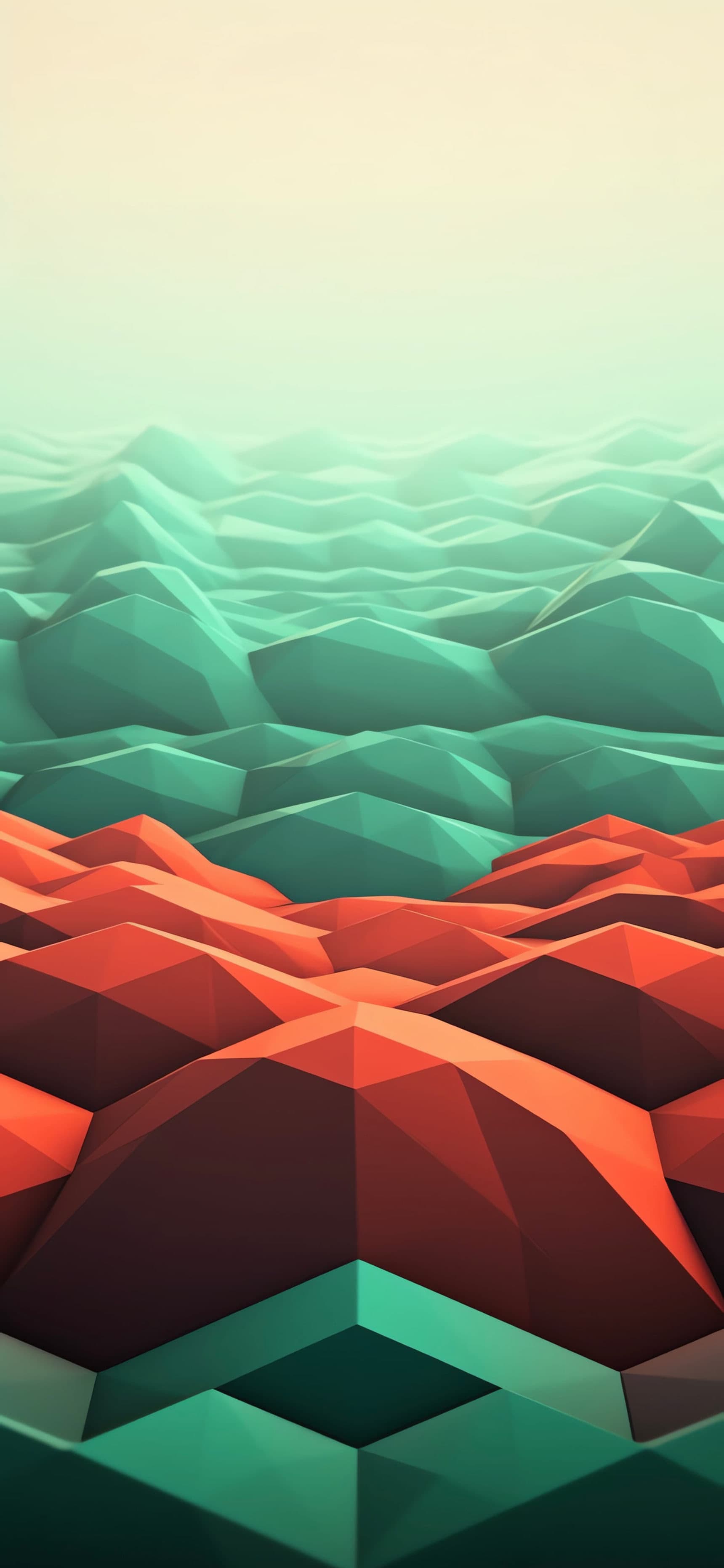 Low Poly Terrain - free phone wallpaper