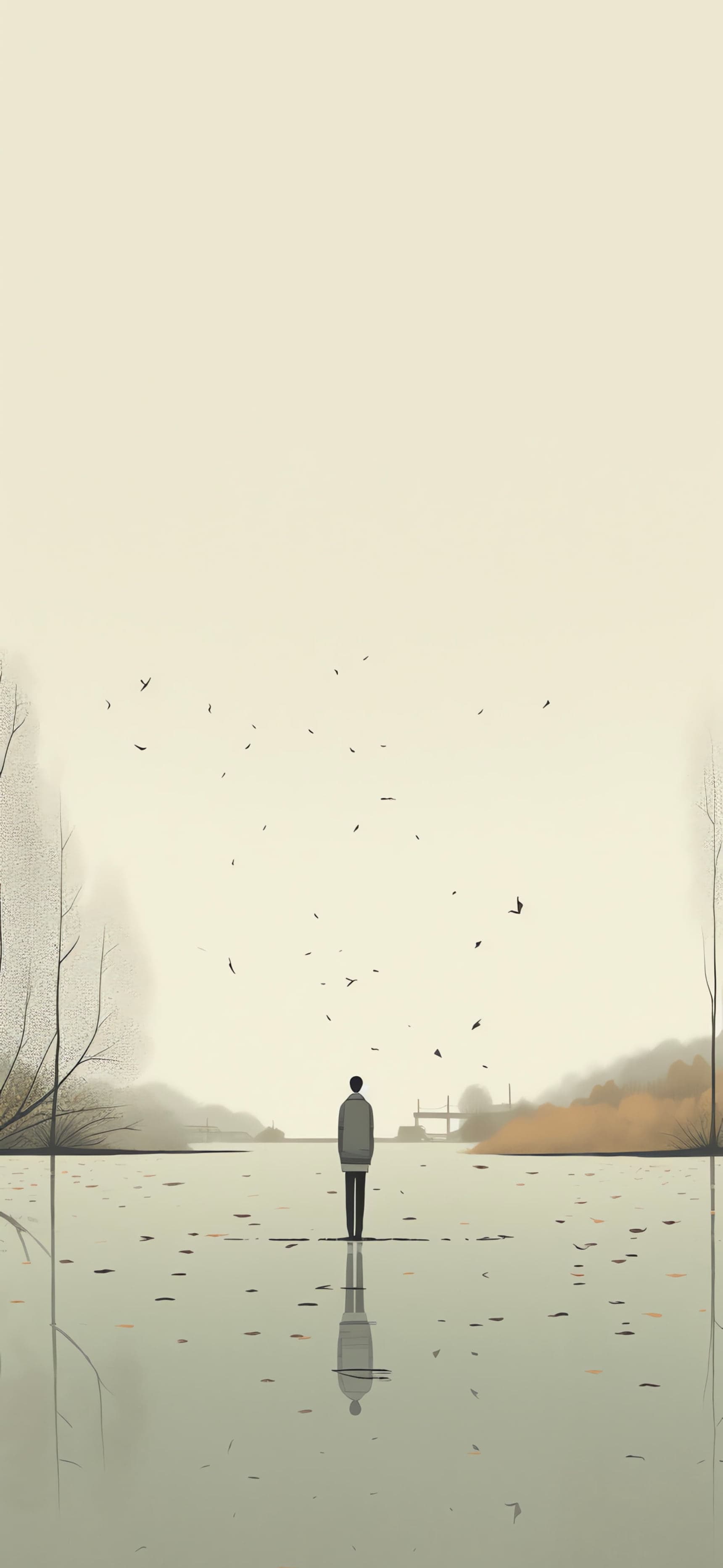 Solitary Reflection - free phone wallpaper