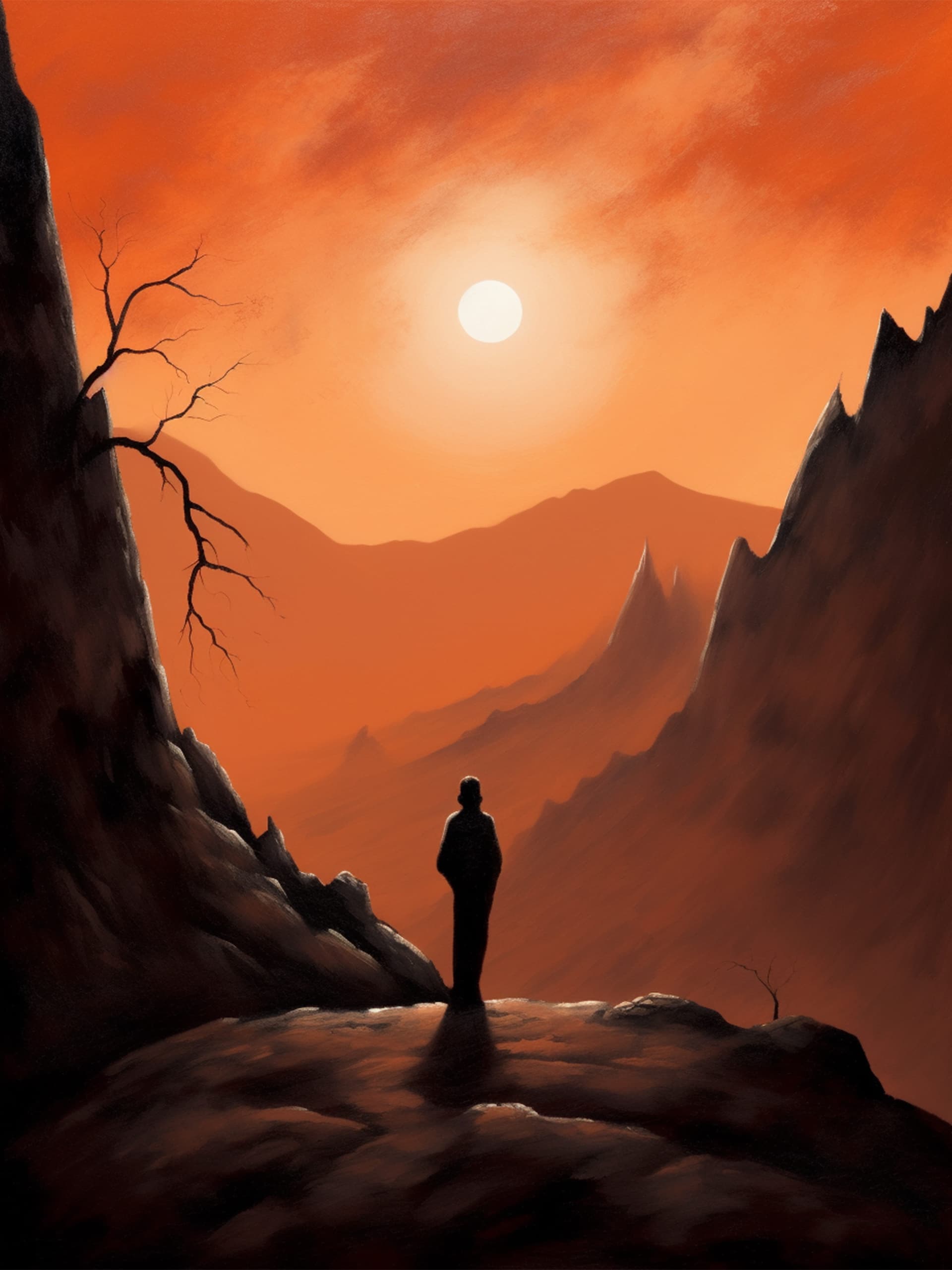 Solitary Silhouette - free phone wallpaper