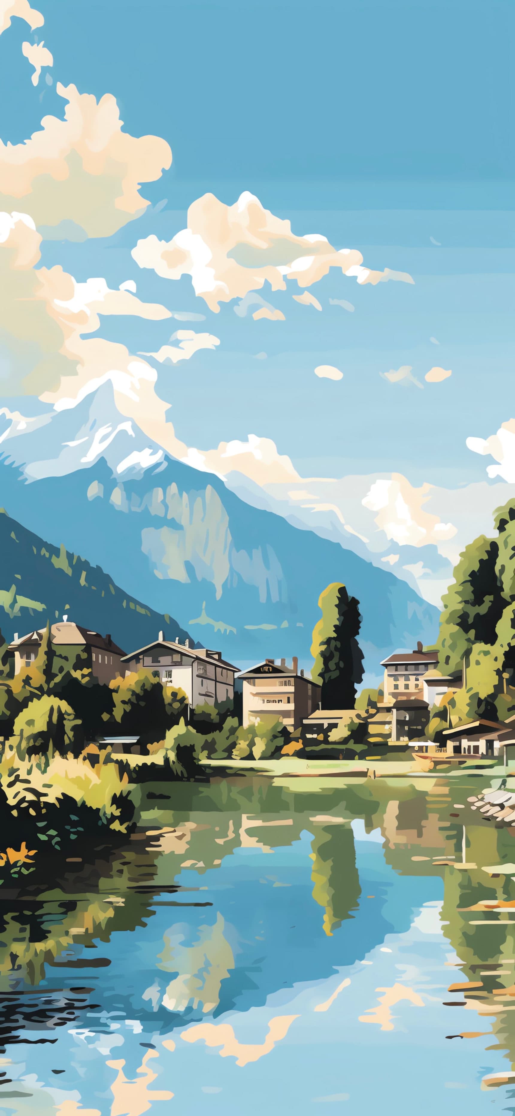 Lakeside Village Serenity - free phone wallpaper