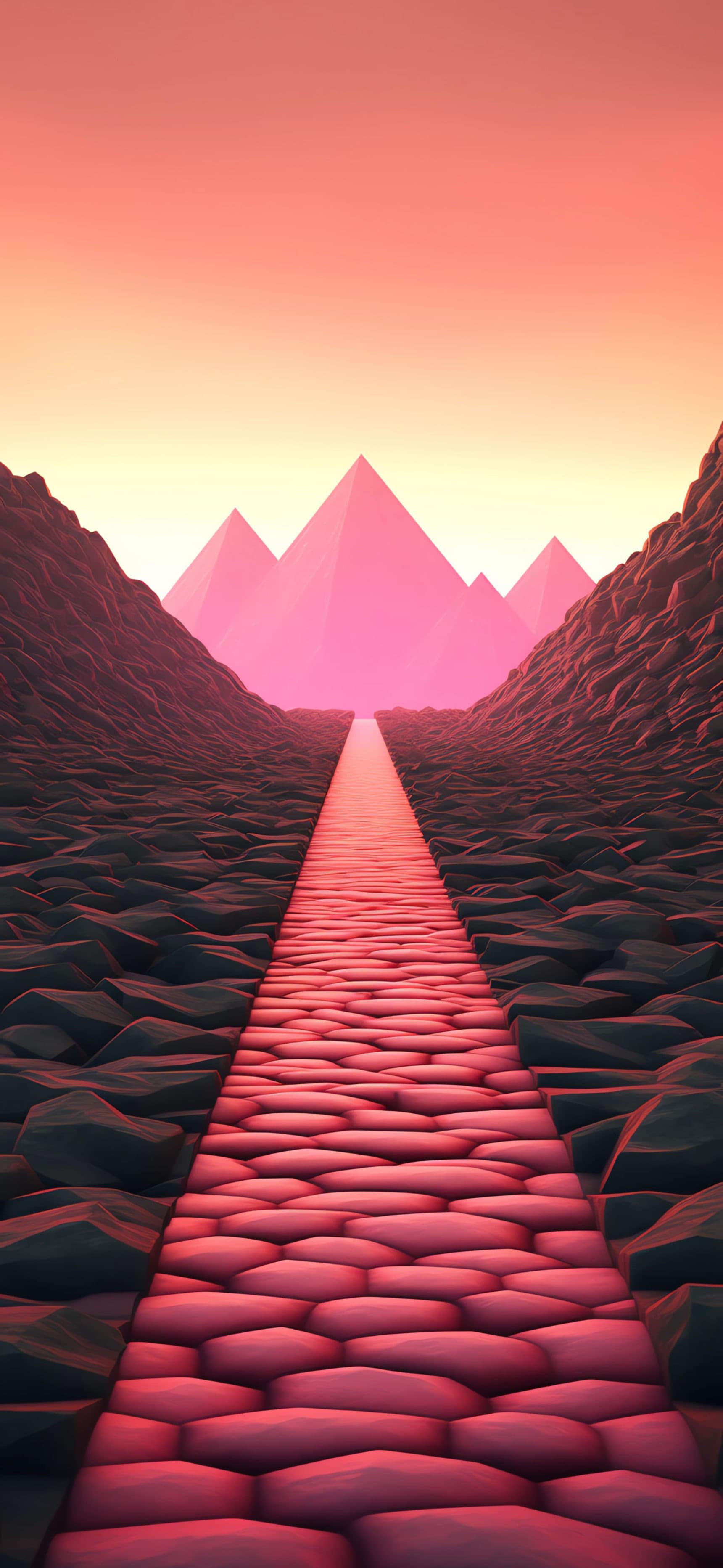 Geometric Desert Vista - free phone wallpaper