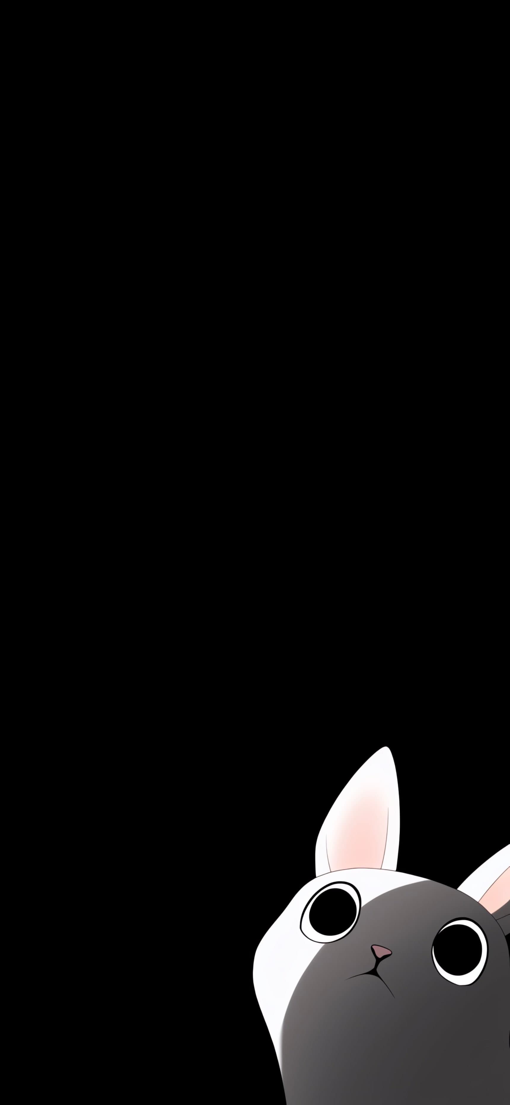 Peeking Kitten Noir - free phone wallpaper