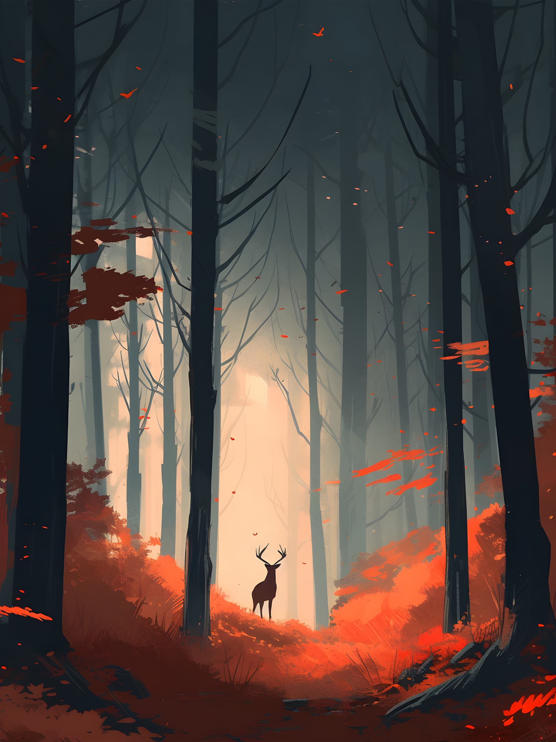 Autumnal Forest - free phone wallpaper