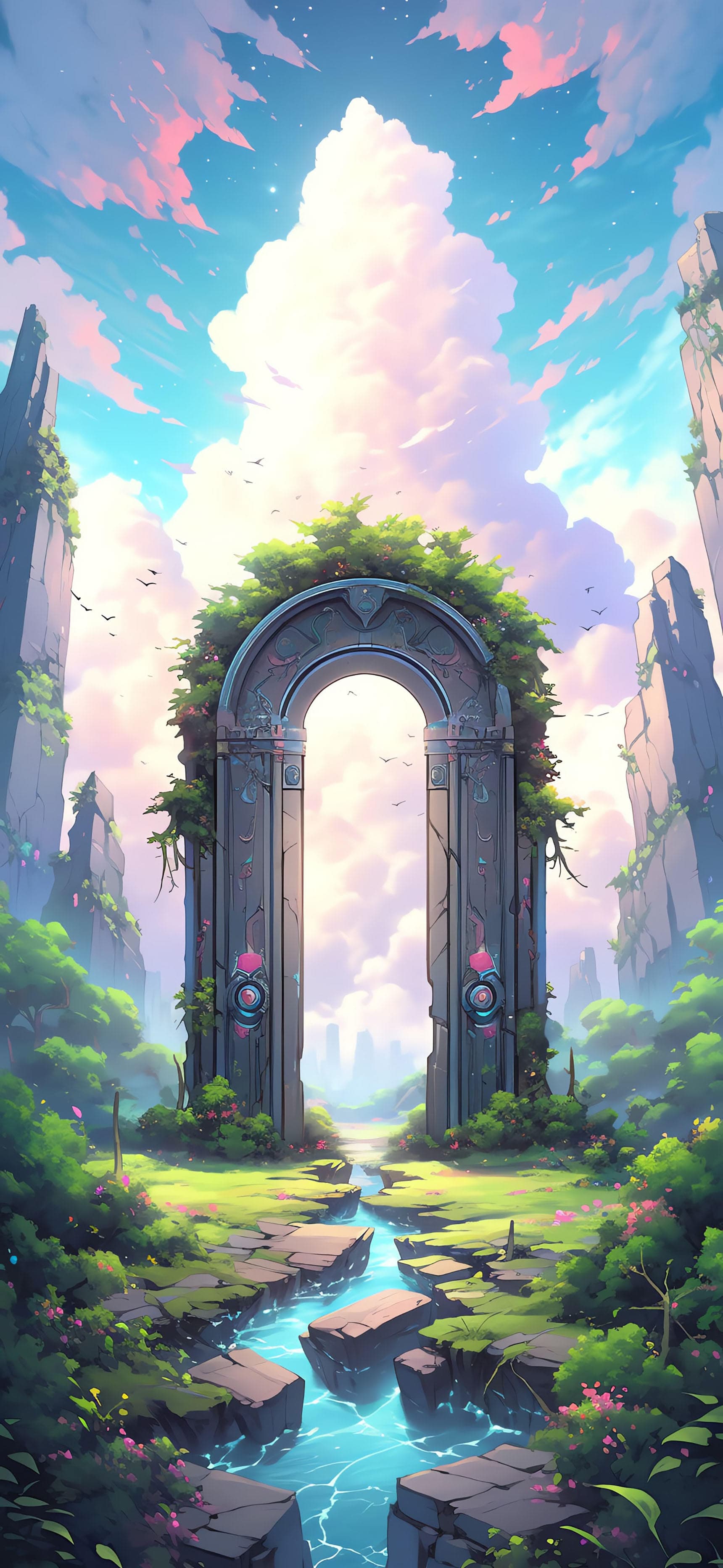 Mystical Portal Landscape - free phone wallpaper