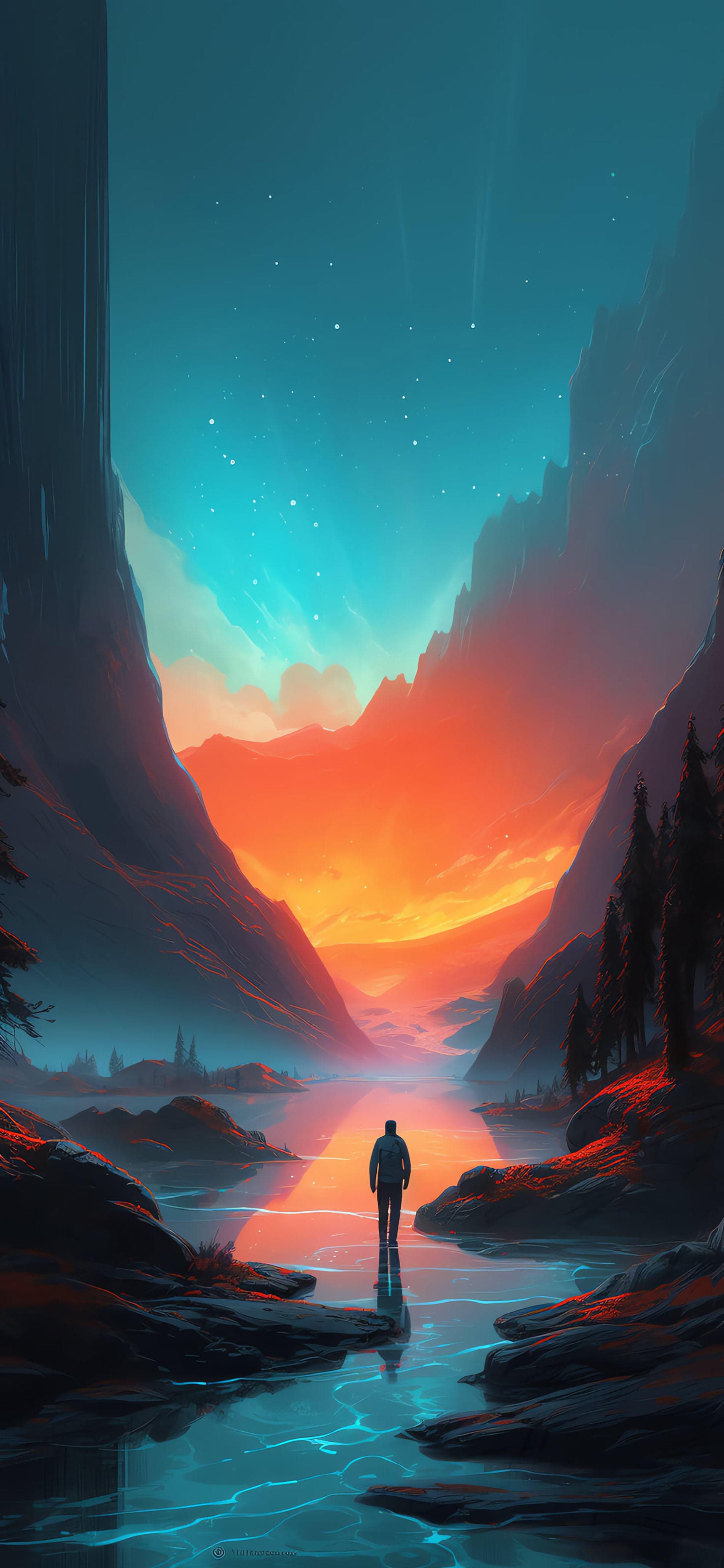 Mystic Valley Wanderer - free phone wallpaper