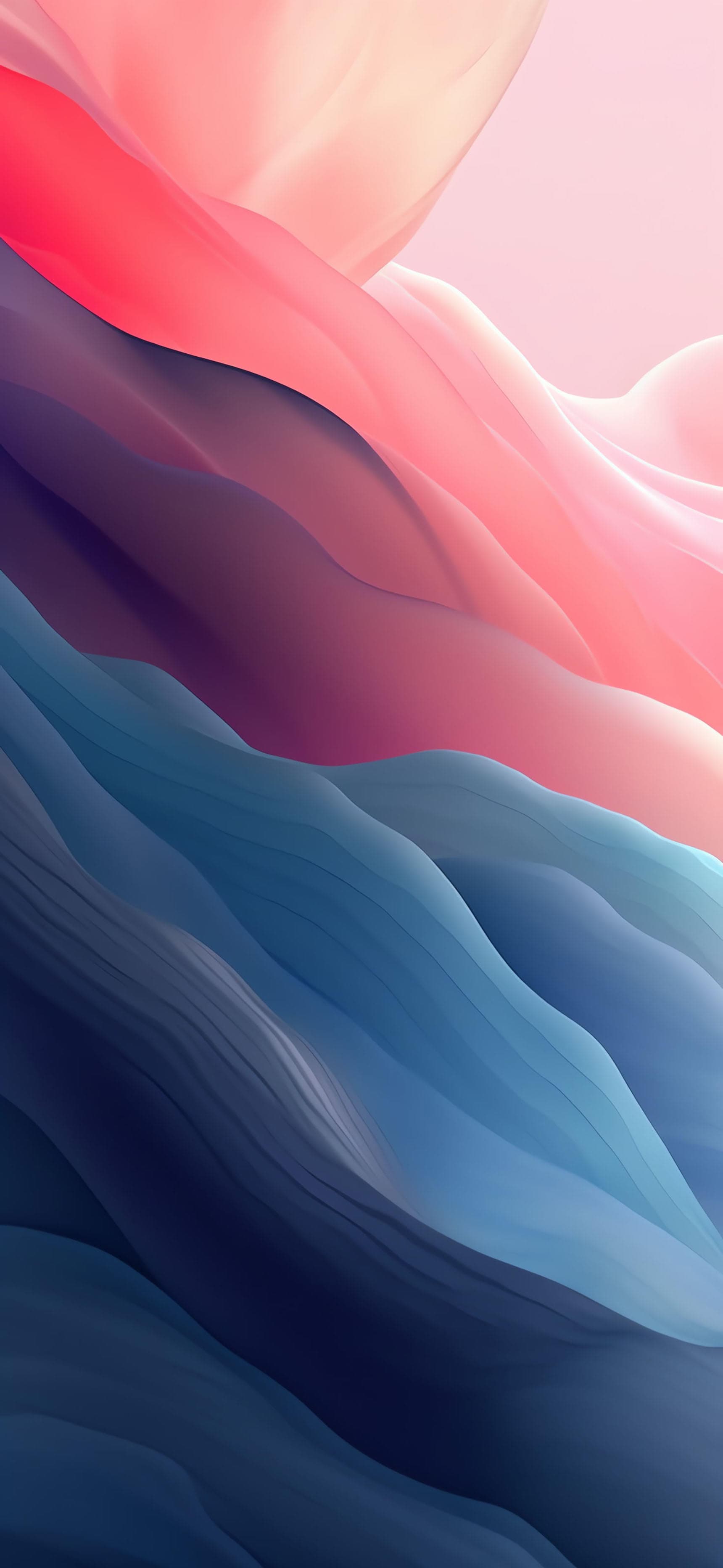 Abstract Color Waves - free phone wallpaper