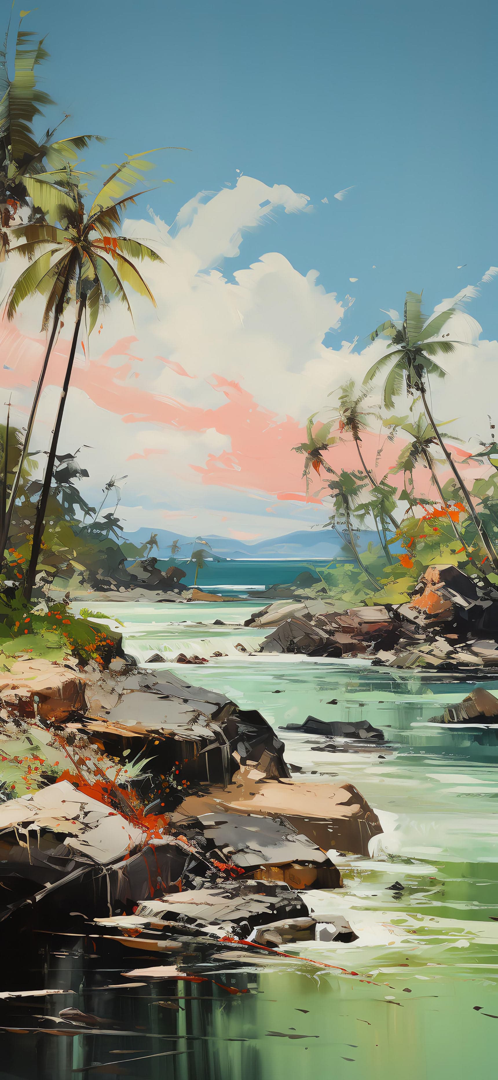 Tropical Paradise View - free phone wallpaper