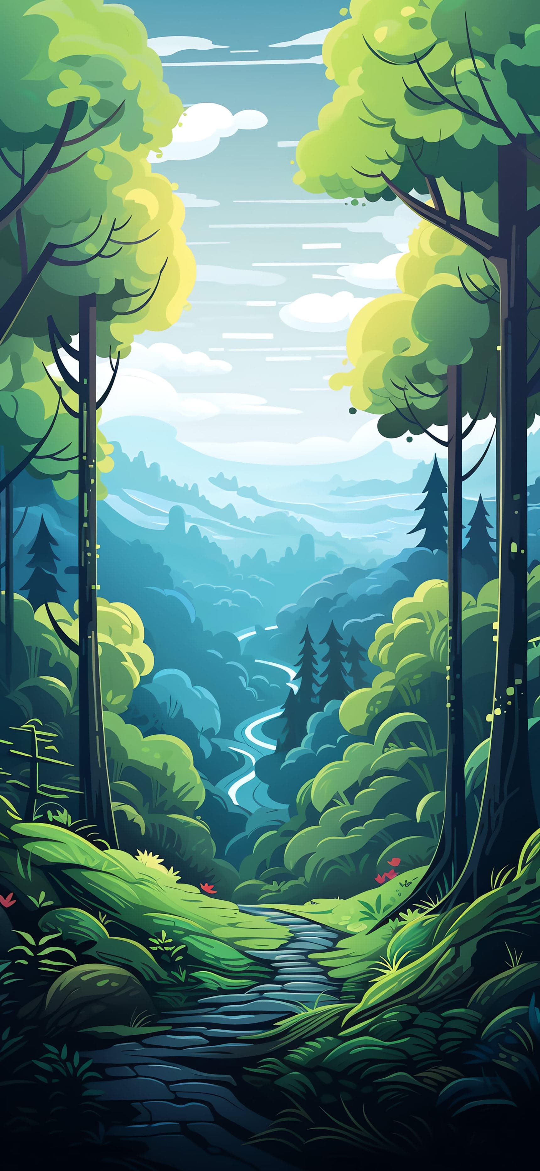 Verdant Valley Vista - free phone wallpaper