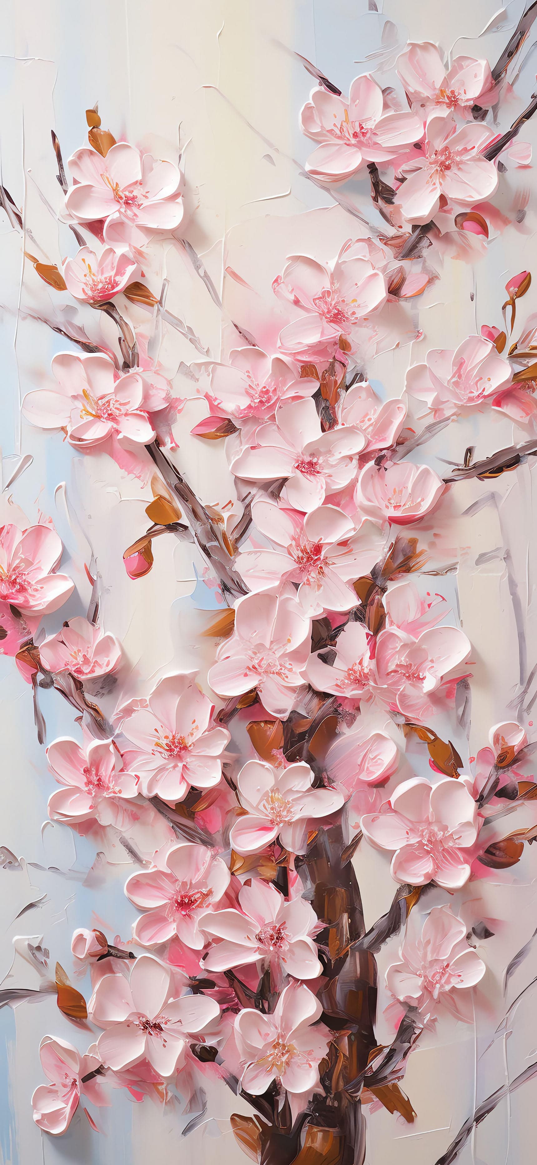 Pink Blossom Branch - free phone wallpaper