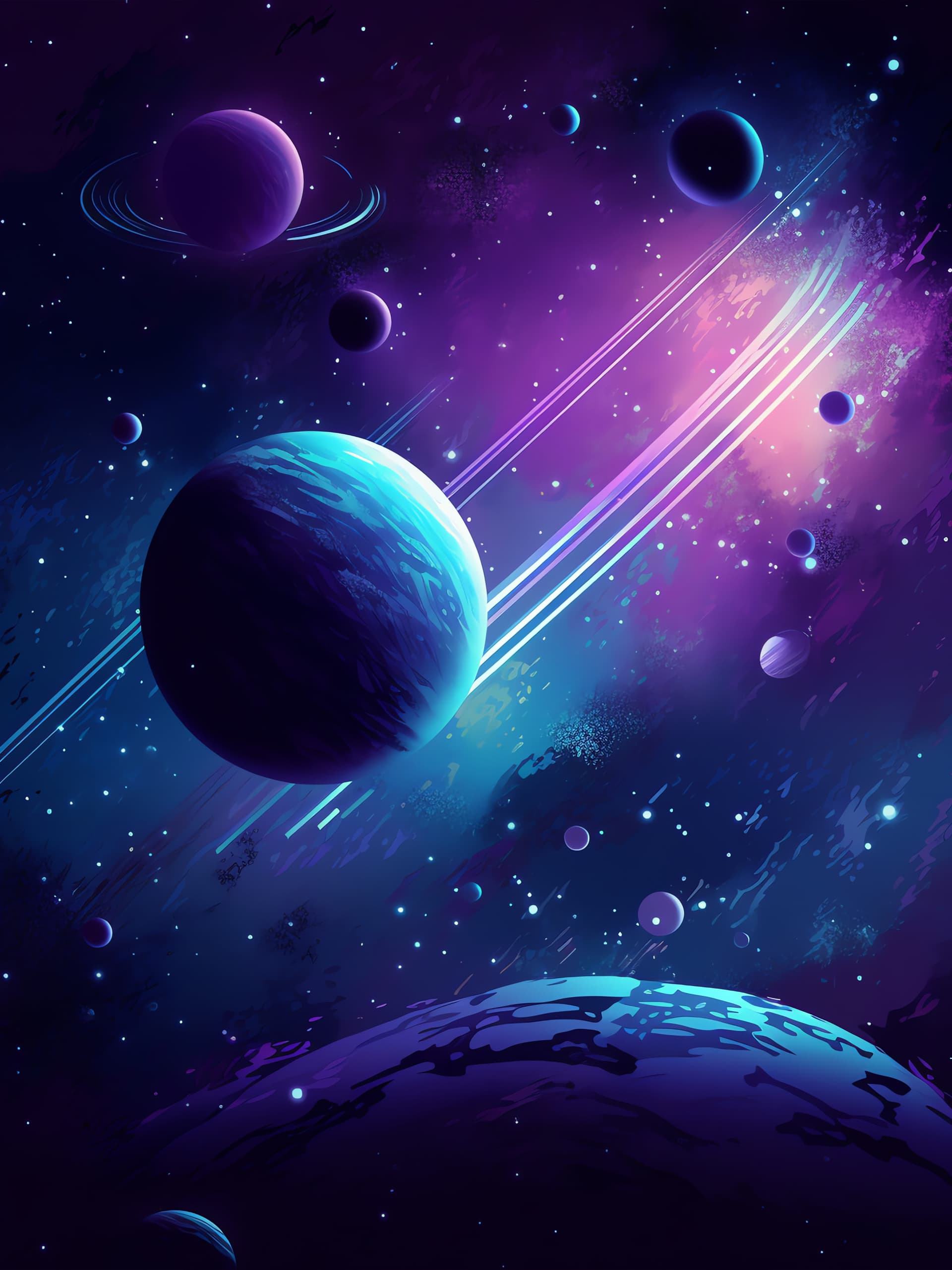 Cosmic Purple Dream - free phone wallpaper