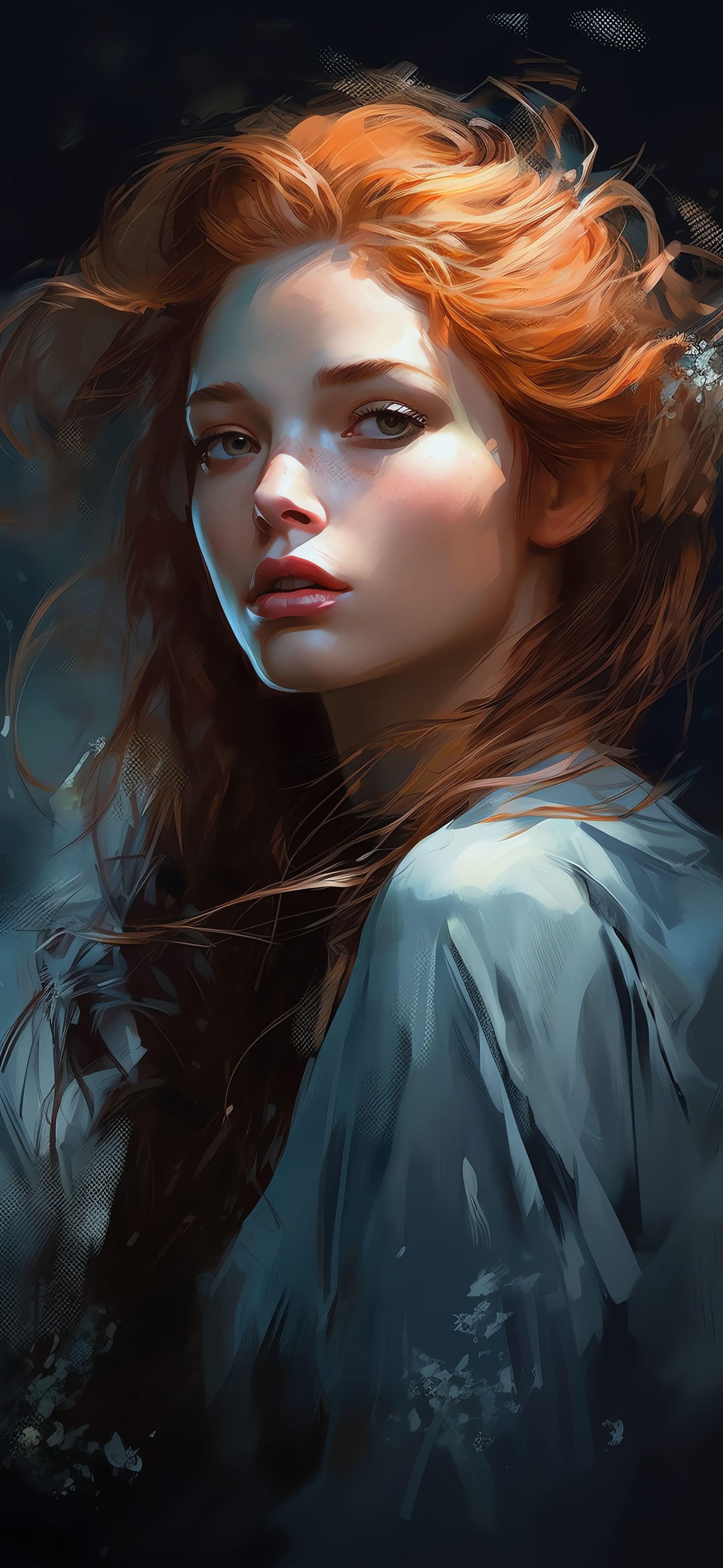 Redhead Portrait Beauty - free phone wallpaper