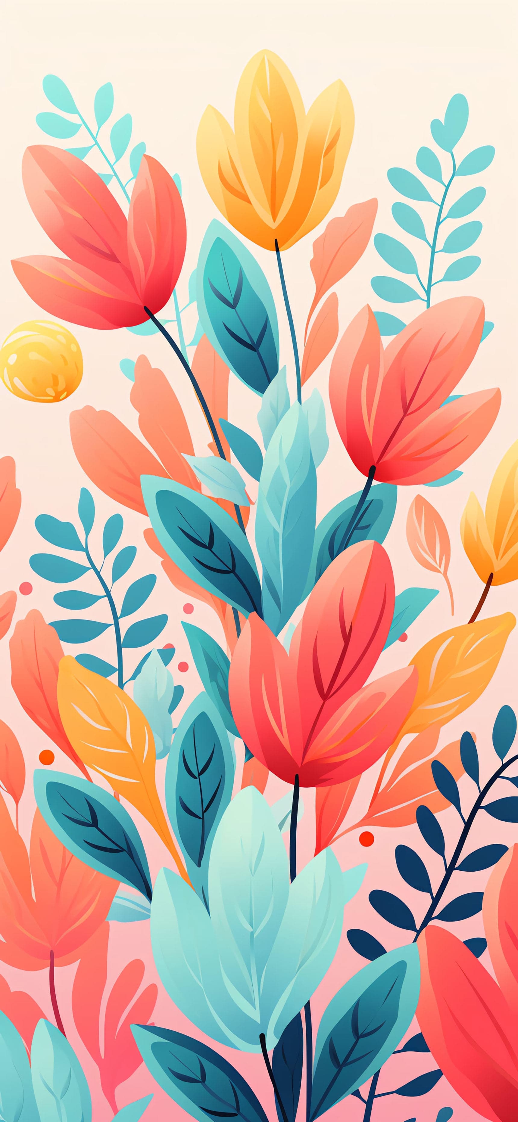 Floral Spring Design - free phone wallpaper