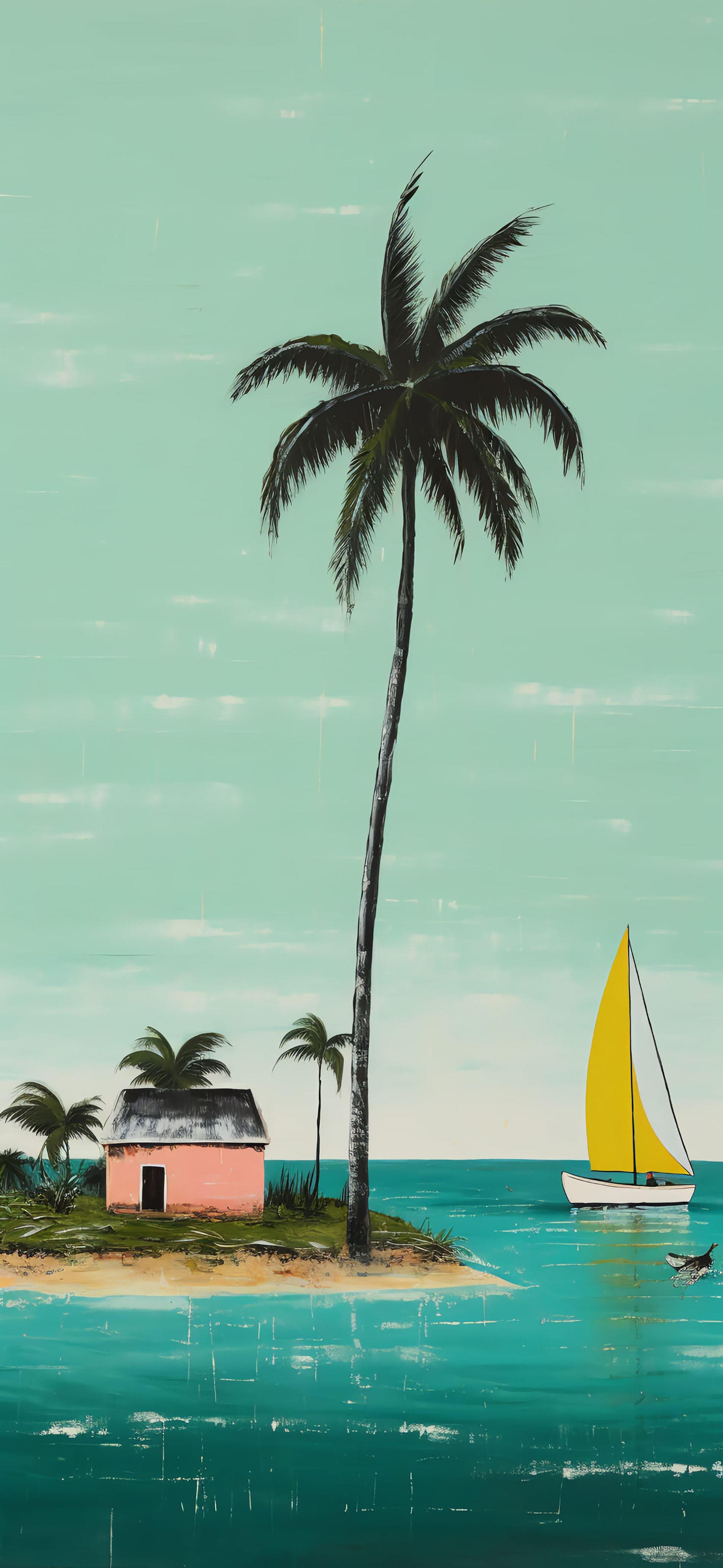 Tropical Island Escape - free phone wallpaper