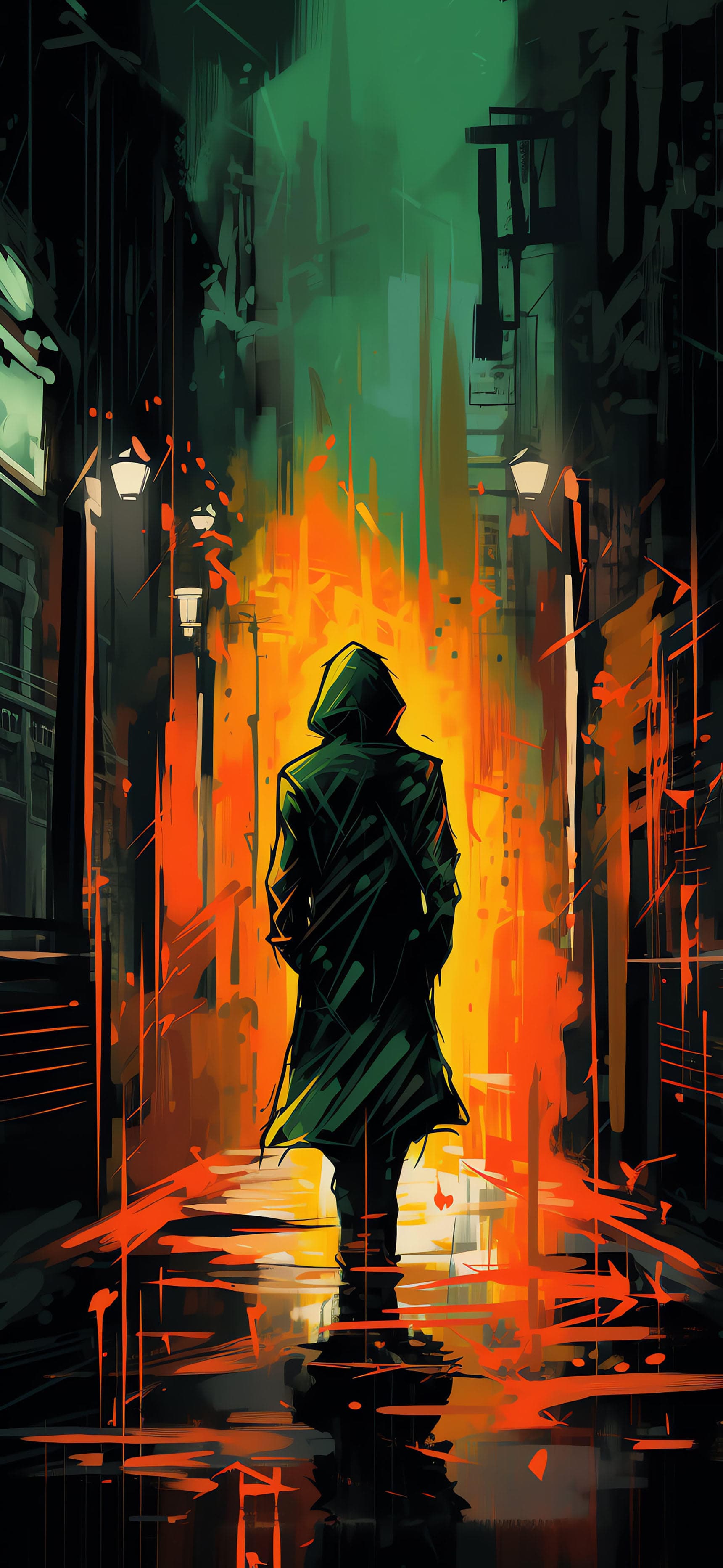 Neon Alleyway - free phone wallpaper