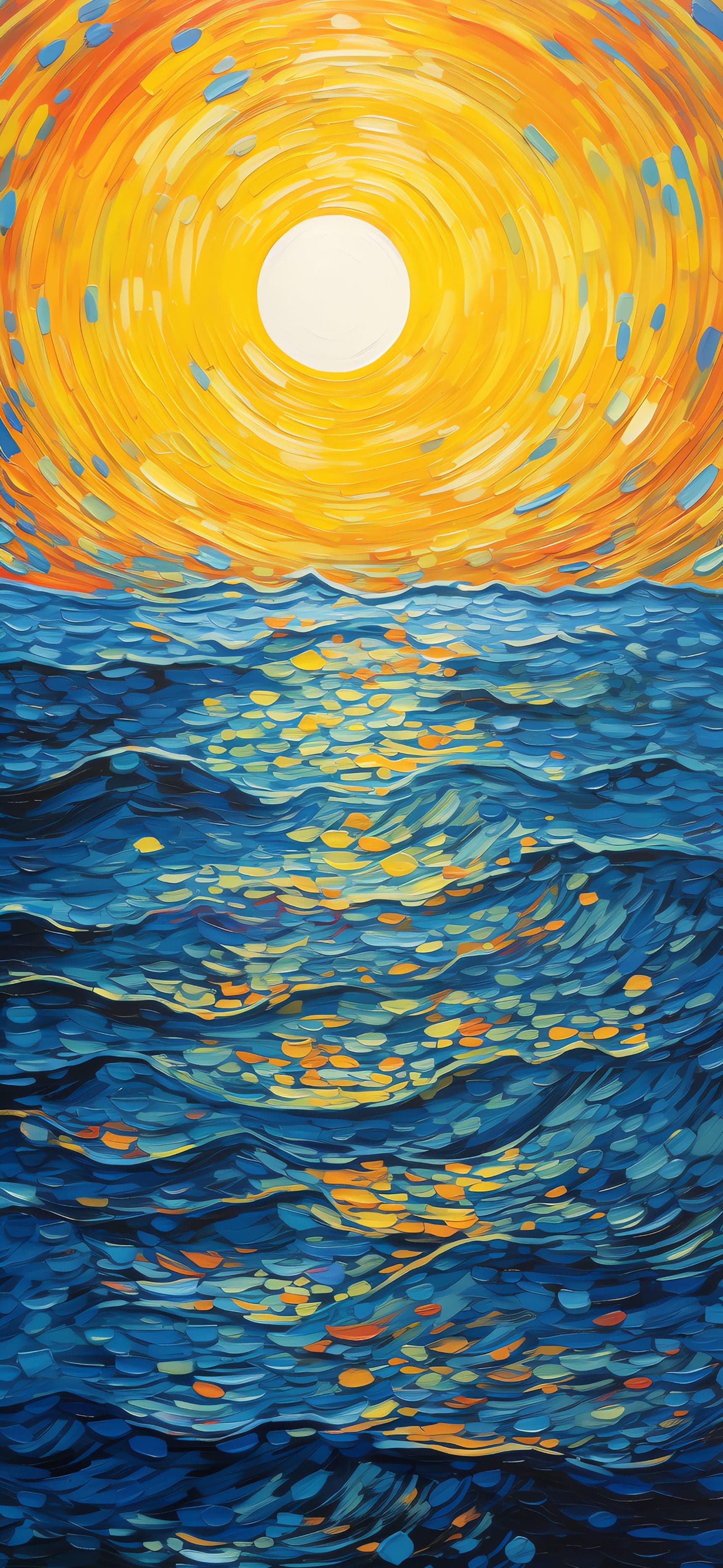 Oceanic Sunburst - free phone wallpaper