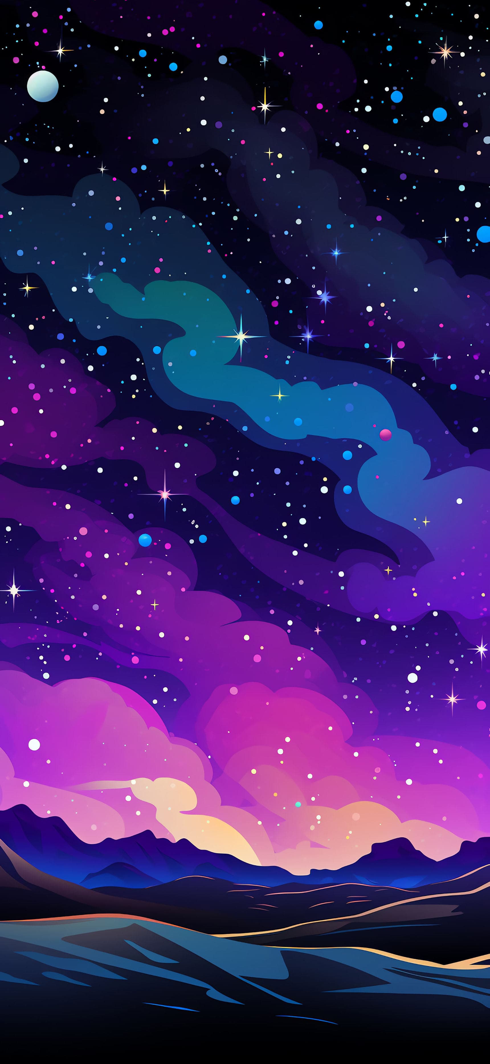 Cosmic Starscape - free phone wallpaper